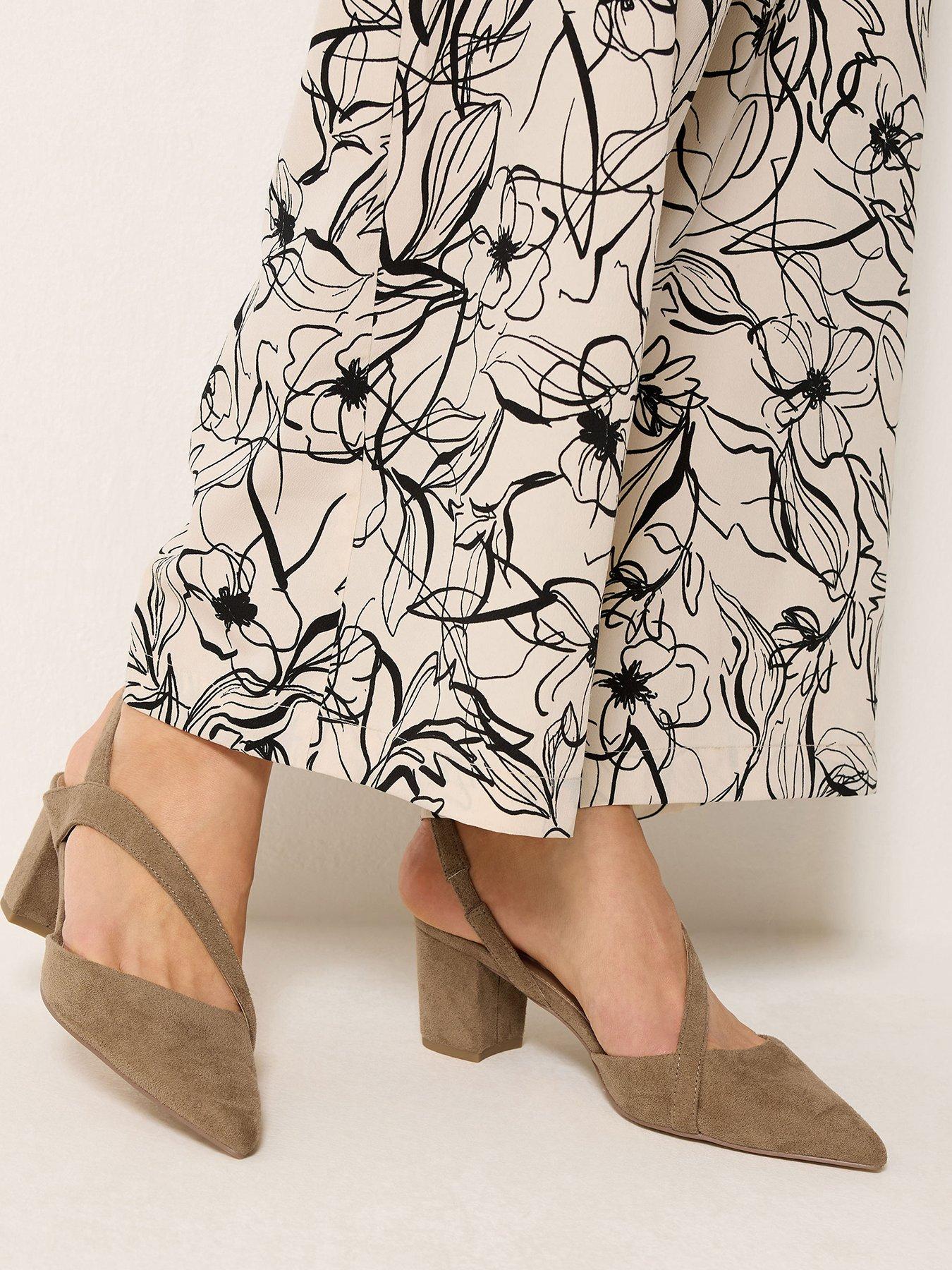 Long Tall Sally Asymmetric Block Heel - Cream