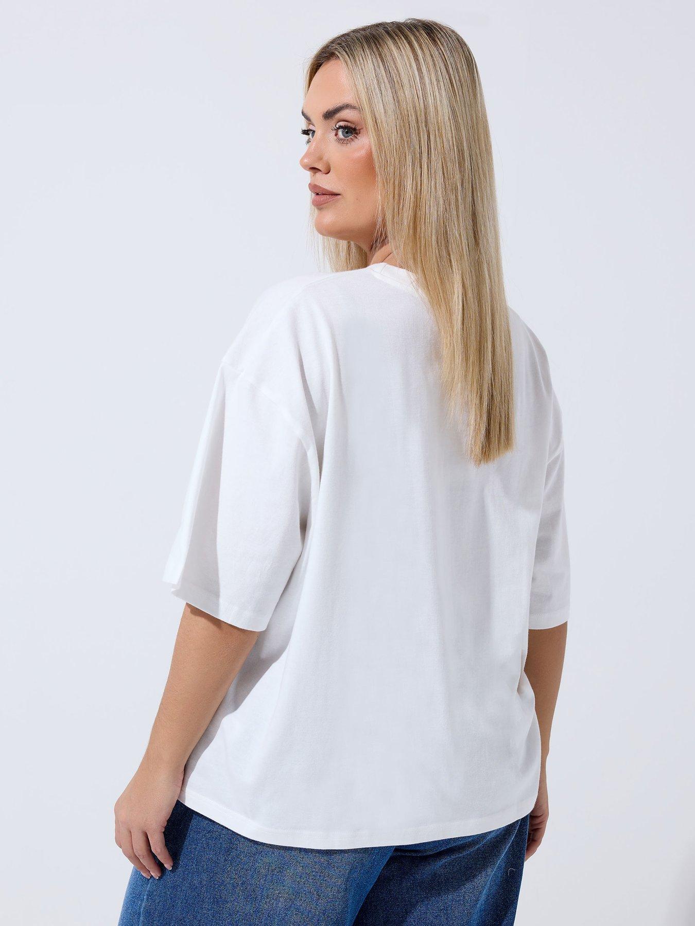 Image 2 of 5 of Yours Curve Floral Print T-shirt