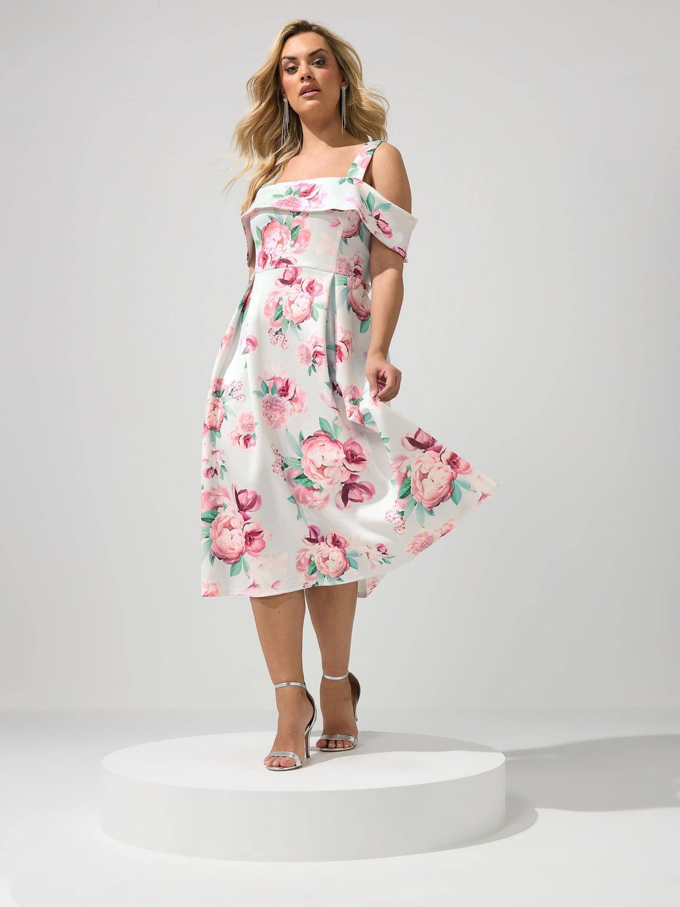 knee length dresses for ladies Black Bardot Style Sleeveless Spaghetti Strap Solid Off Shoulder Midi main image 1