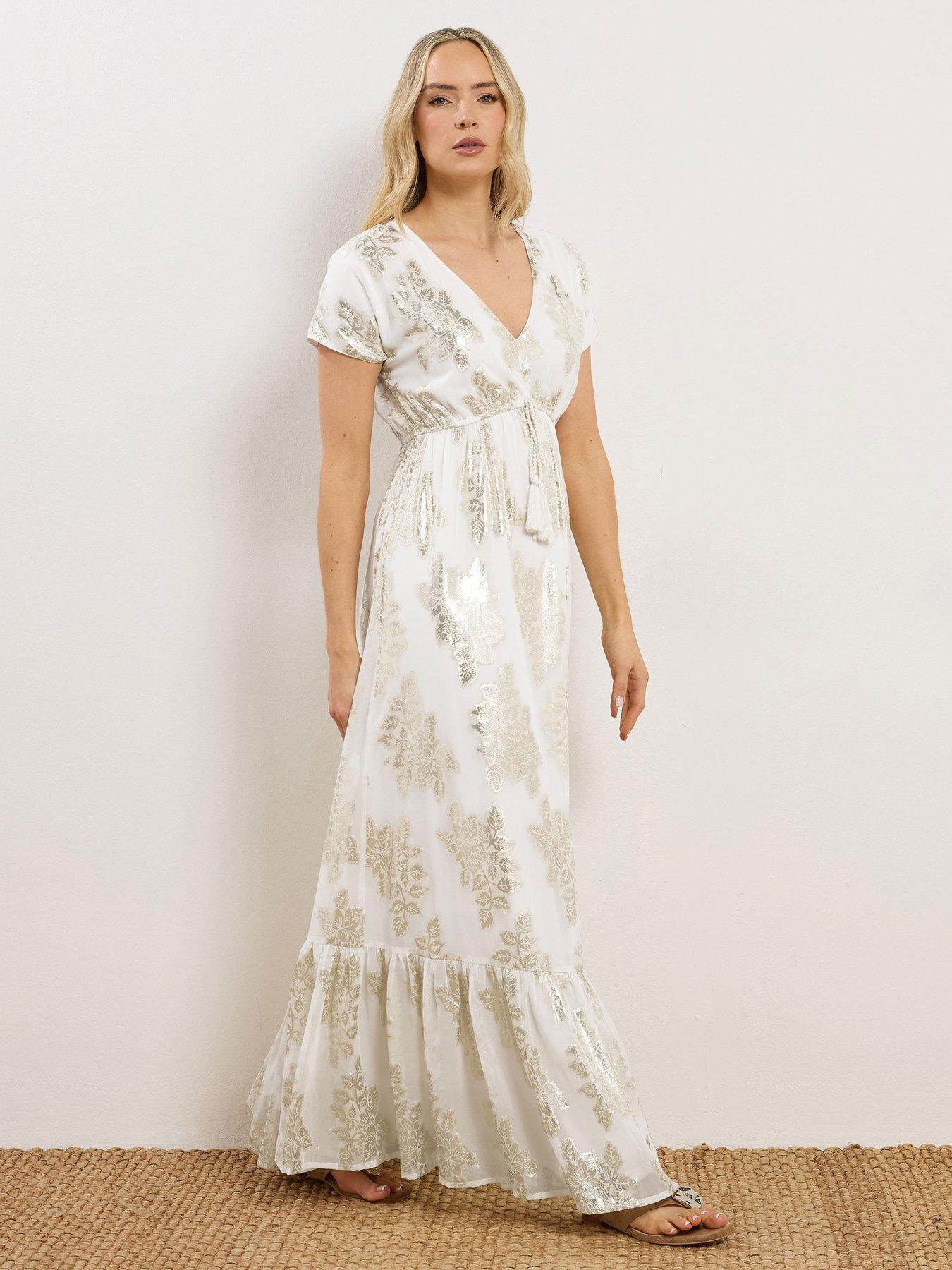 Long Tall Sally Tall Lurex Tassel Maxi Dress