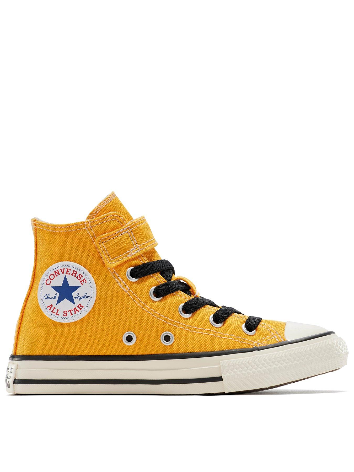 Converse Kids Chuck Taylor All Star 1V High Top, Yellow, Size 10.5 Younger
