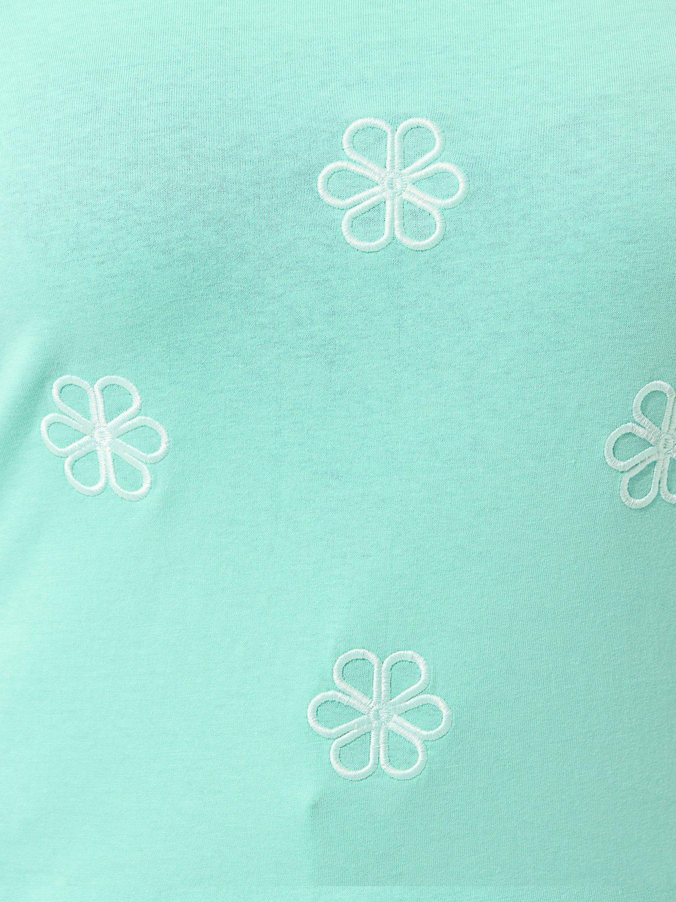 Image 4 of 5 of Yours Curve Embroidered Floral Vest - Blue