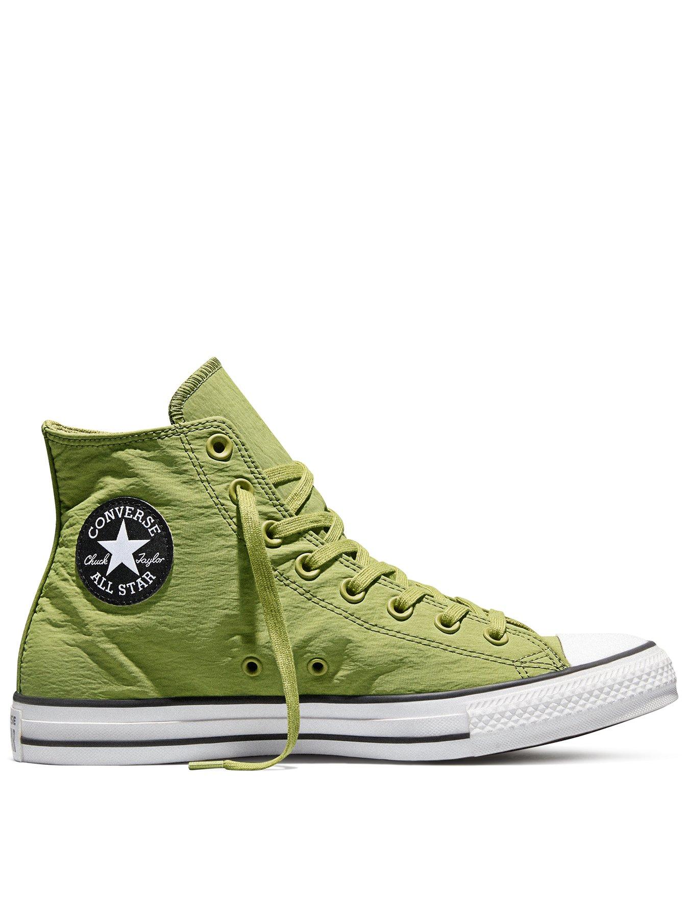 Converse Mens Chuck Taylor All Star High Top, Green, Size 9, Men
