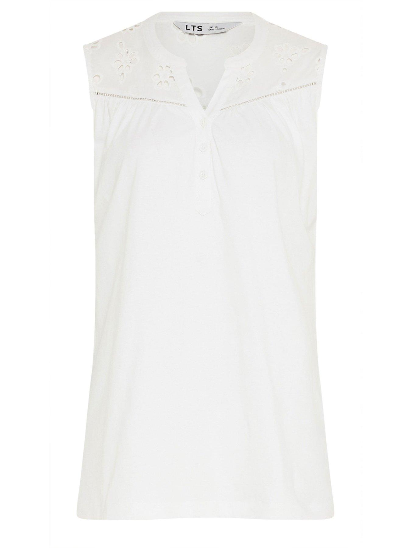 Image 5 of 5 of Long Tall Sally Tall Sleeveless Broidery Yoke Vest