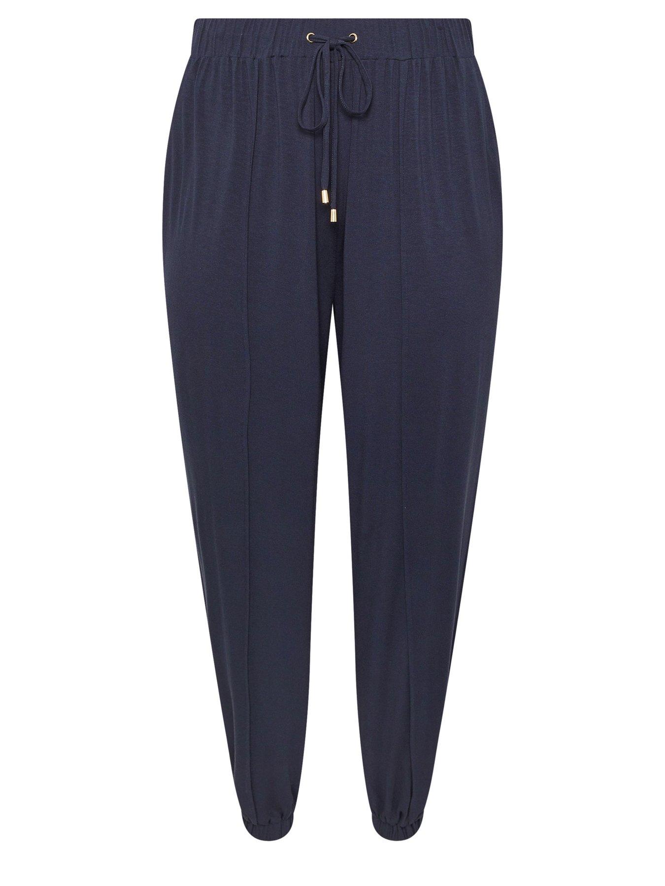 Image 5 of 5 of Yours Curve New Style Harem Joggers - Blue