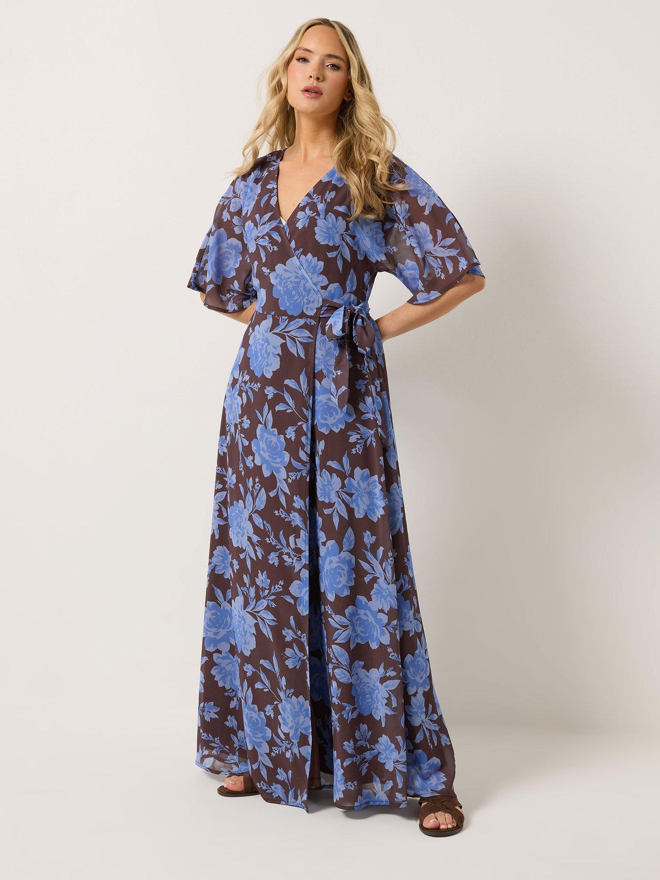 Image 3 of 5 of Long Tall Sally Tall Floral Wrap Maxi Dress