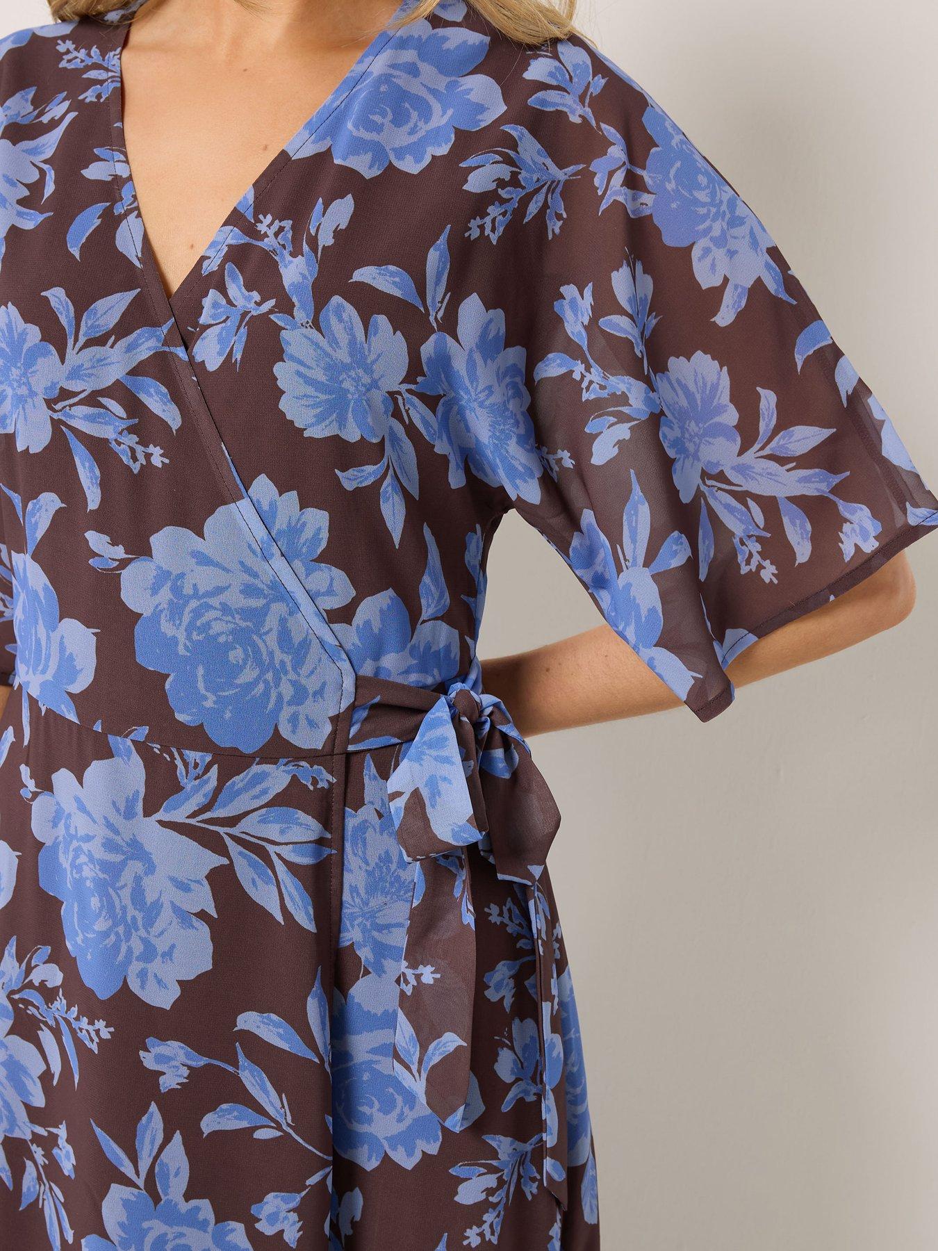 Image 4 of 5 of Long Tall Sally Tall Floral Wrap Maxi Dress