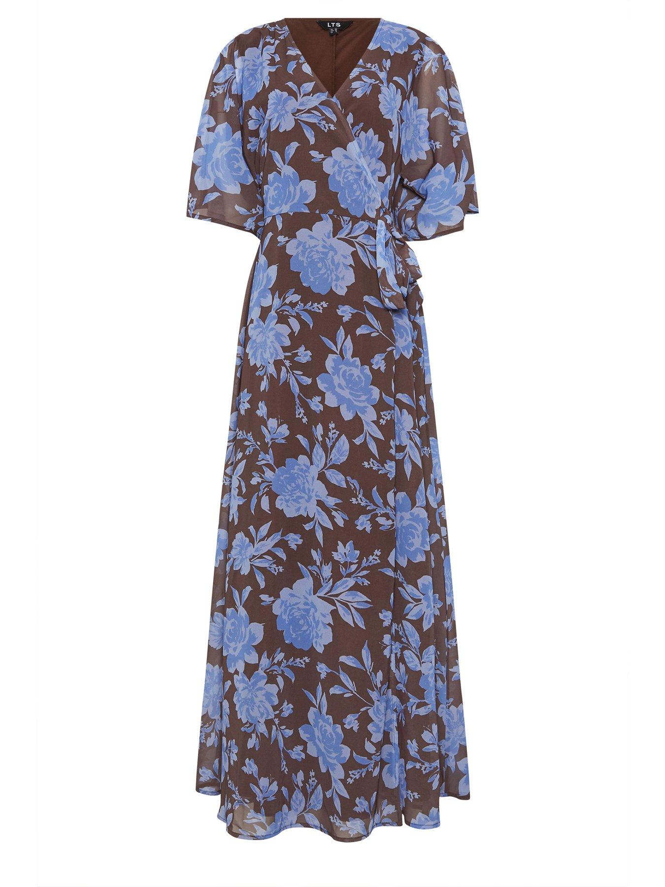 Image 5 of 5 of Long Tall Sally Tall Floral Wrap Maxi Dress