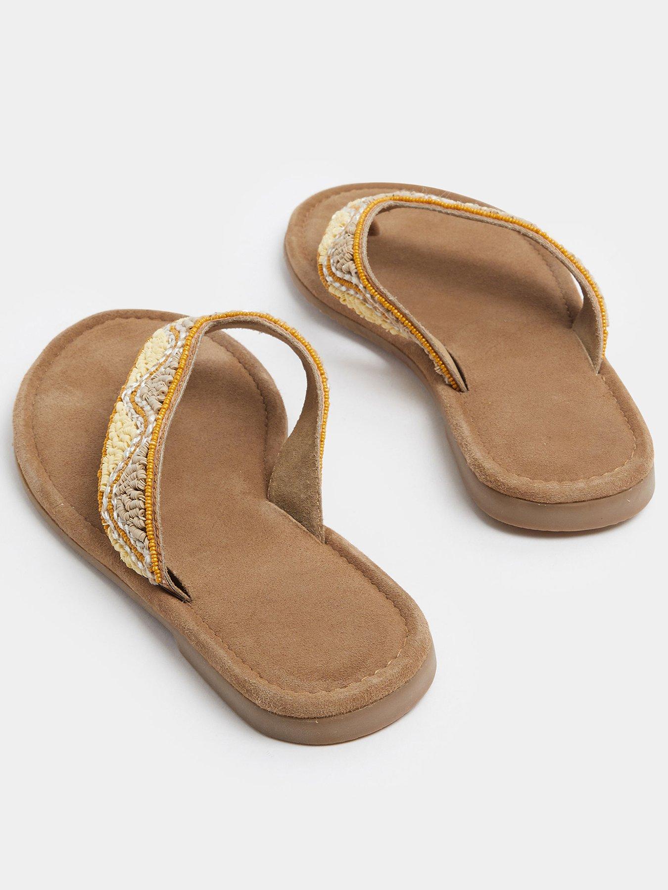 Image 3 of 4 of Yours Extra Wide Fit Beaded Toe Sandal