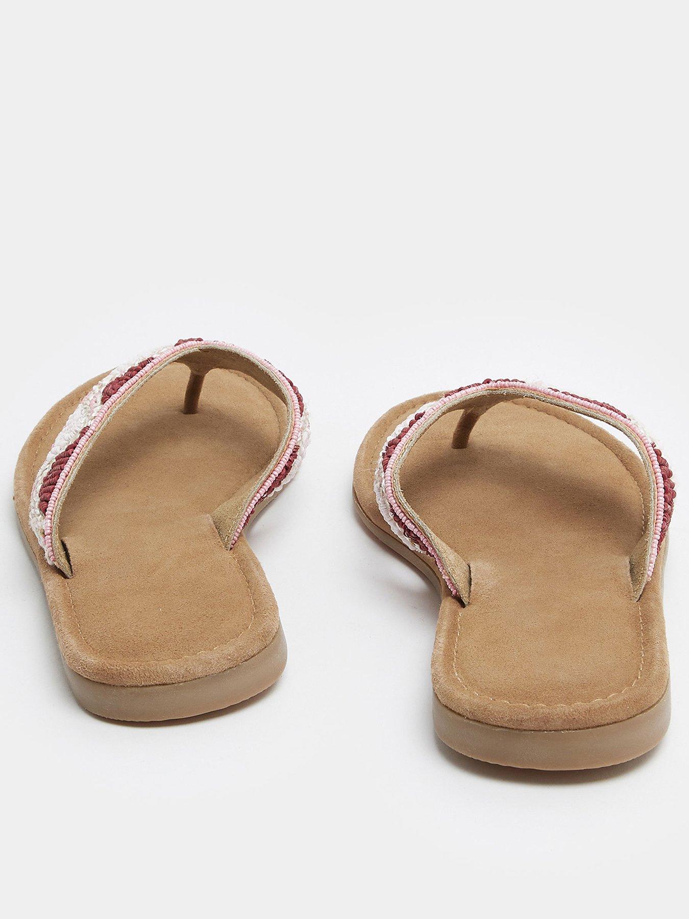 Image 3 of 4 of Yours Extra Wide Fit Beaded Toe Sandal