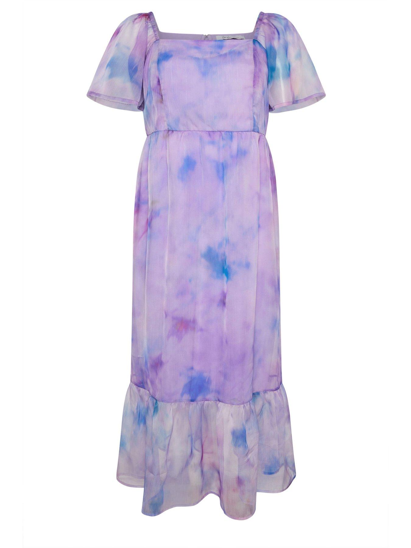 Image 5 of 5 of Yours Curve Abstract Organza Dress