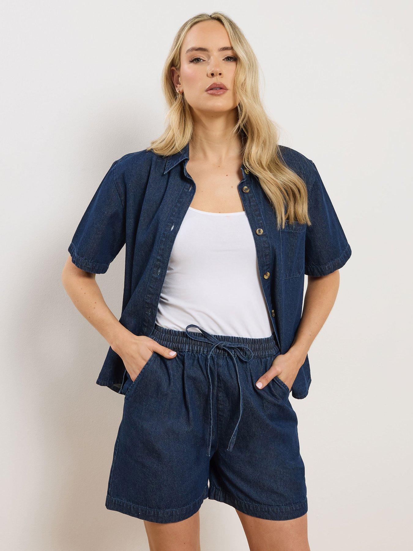 Long Tall Sally Tall Denim Pull On Shorts