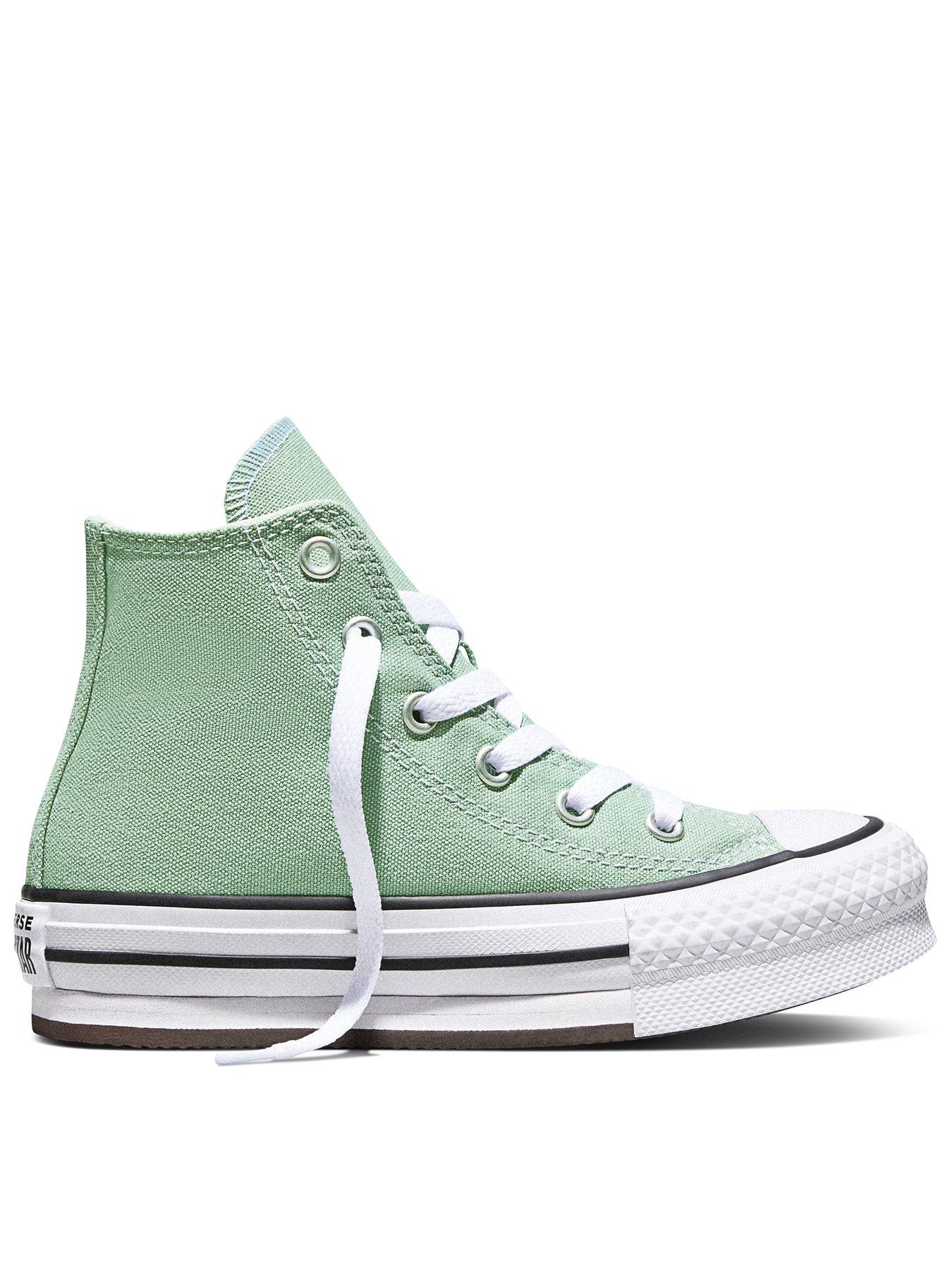 Converse Kids Chuck Taylor All Star Eva Lift High Top, Green, Size 11 Younger