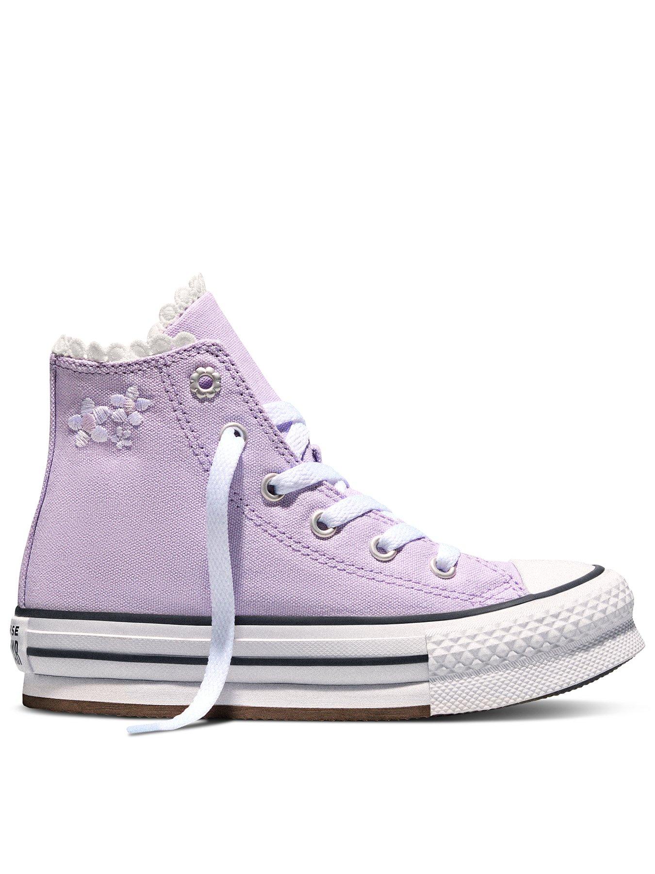 Converse Kids Chuck Taylor All Star Eva Lift High Top, Purple, Size 12 Younger