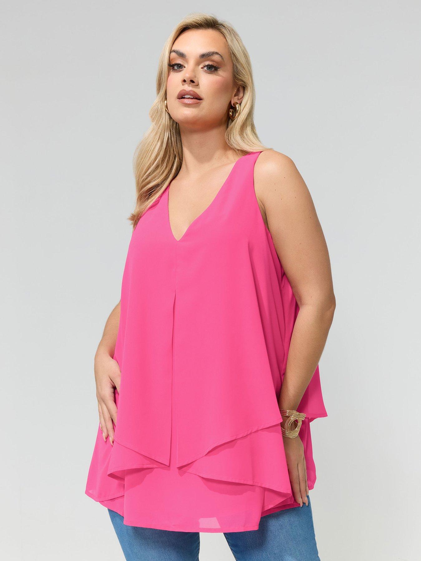 Yours Curve Layered Top - Pink