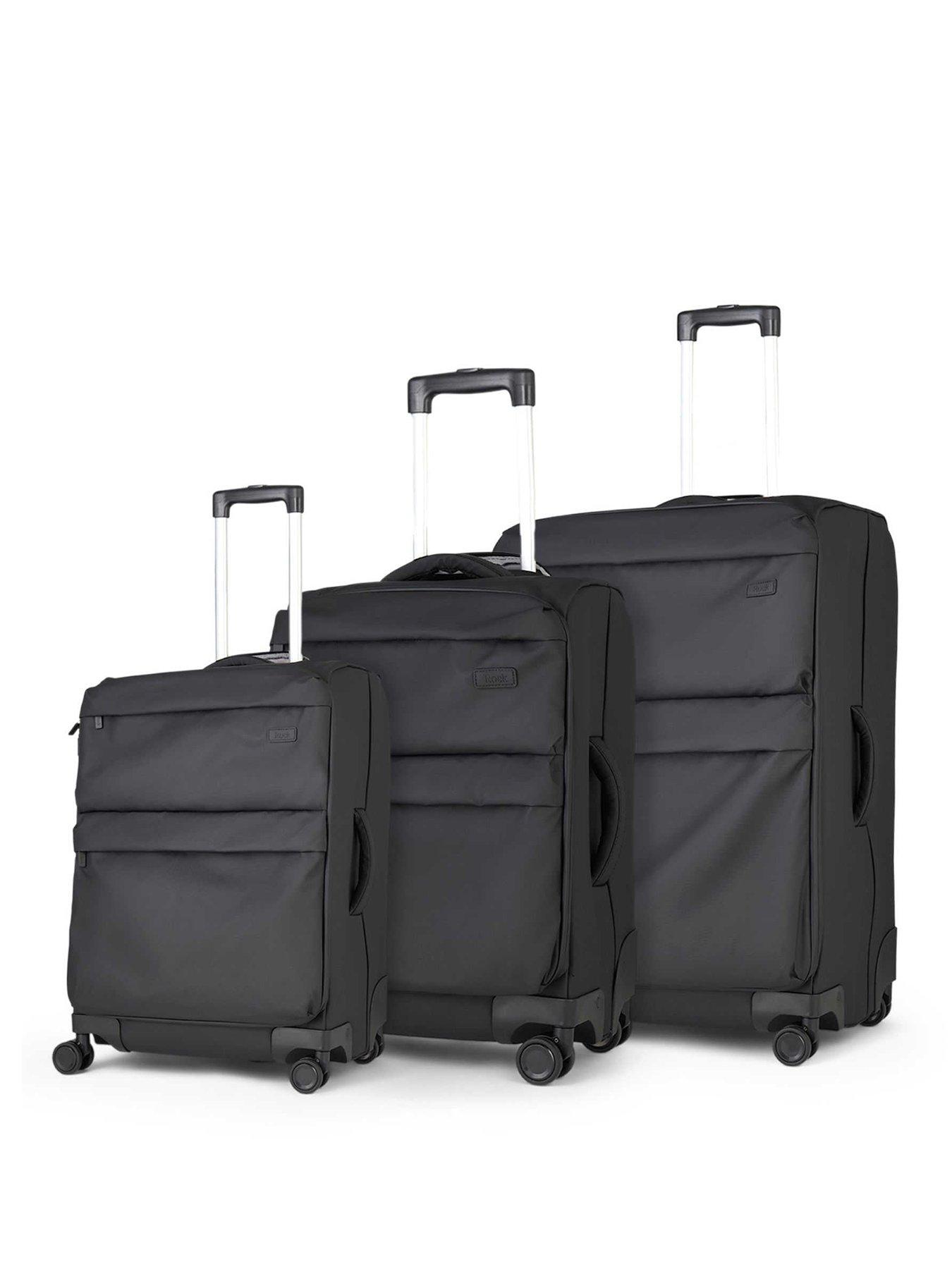 Rock Luggage Juniper Black 3pc Suitcase Set
