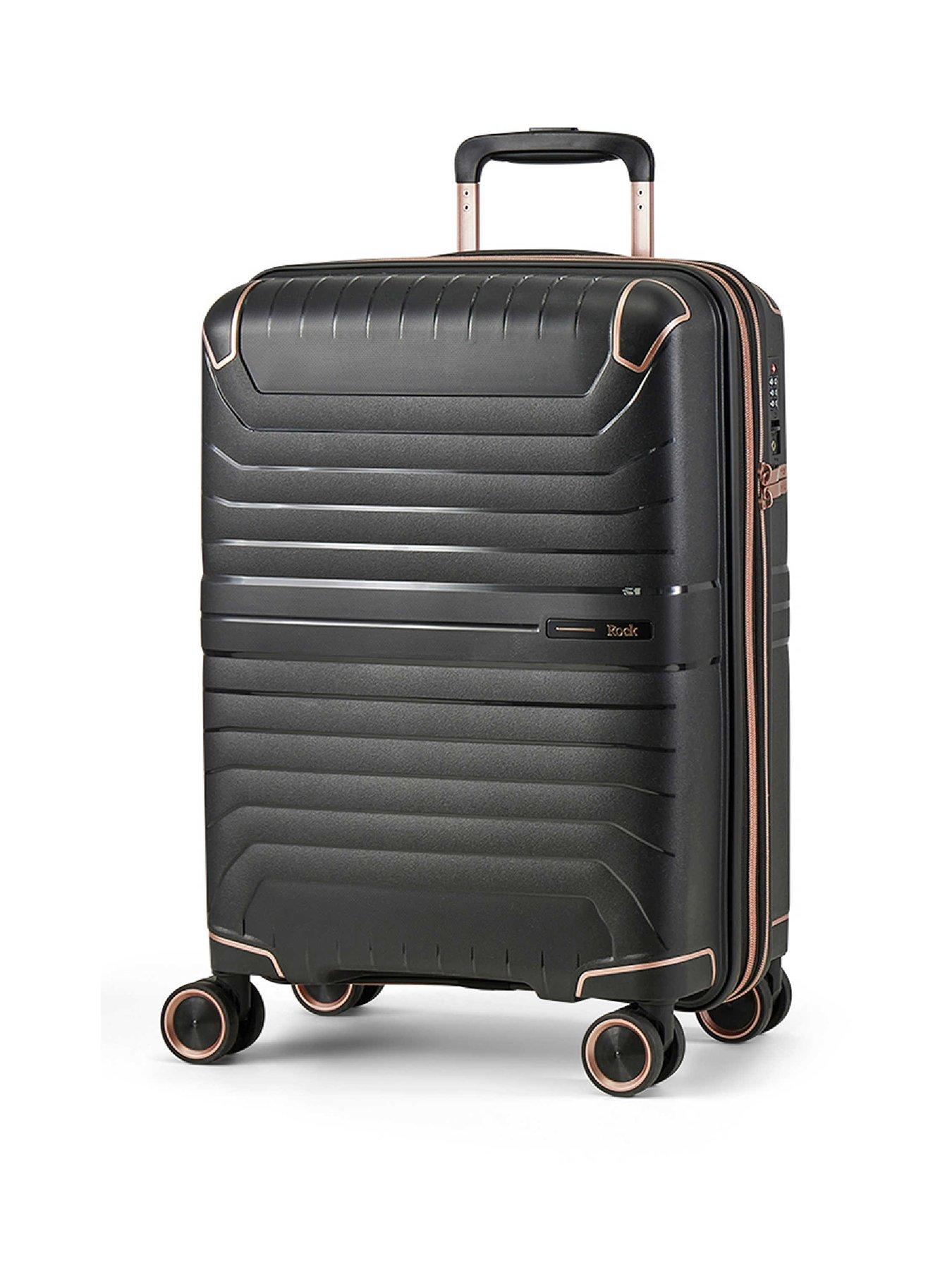 Image 1 of 6 of Rock Luggage Astrid Black Cabin Suitcase