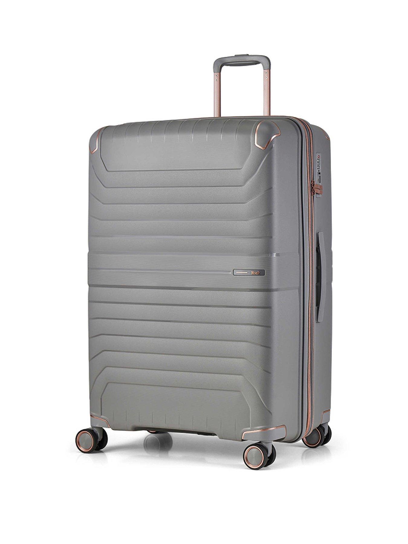 Image 1 of 6 of Rock Luggage Astrid Grey Large Suitcase