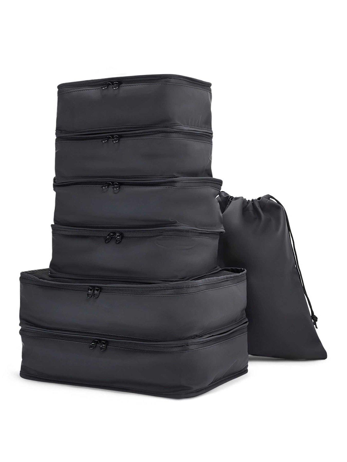 Rock Luggage Packing Cubes Black Set of 7