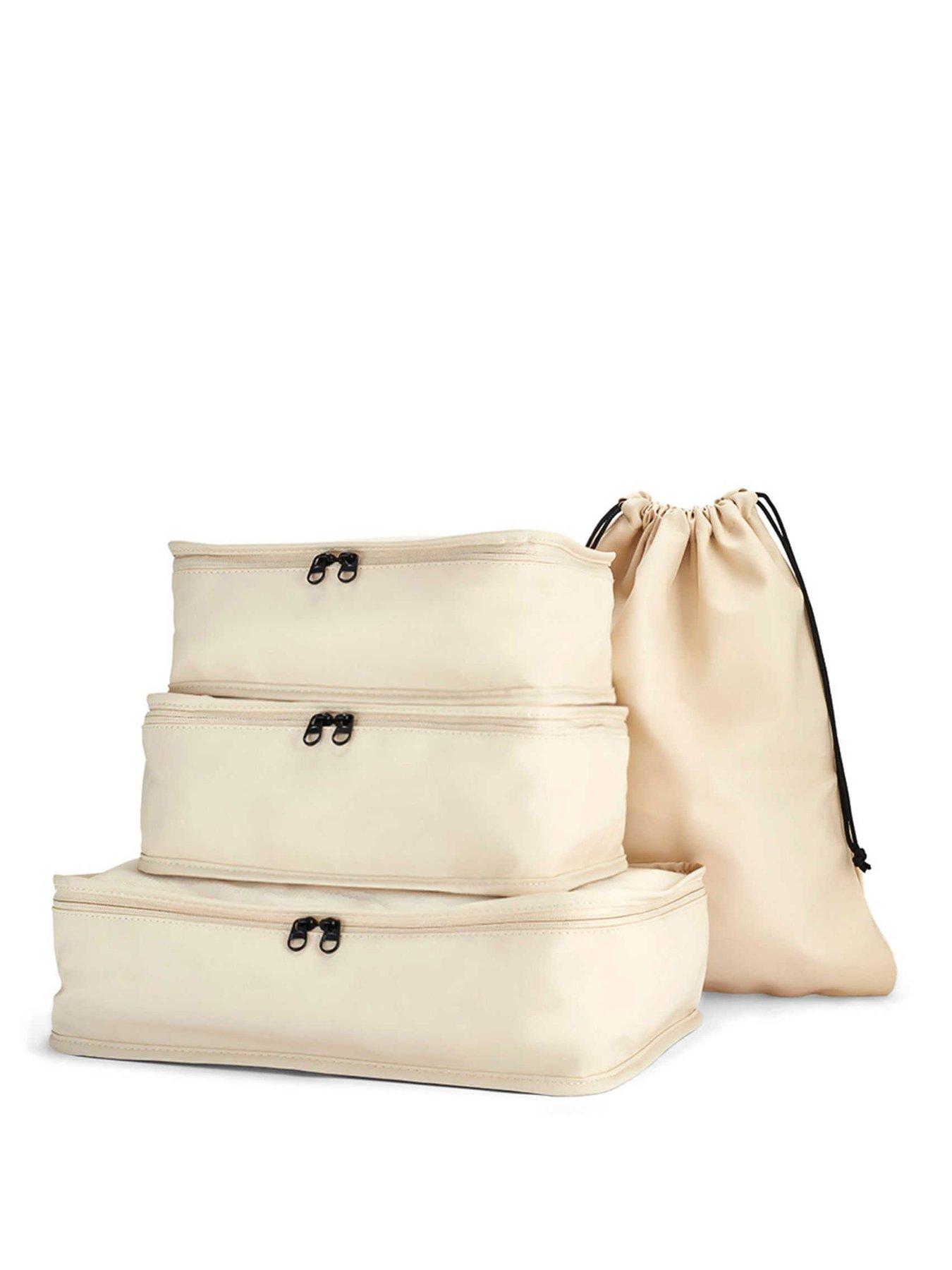 Rock Luggage Packing Cubes Beige Set of 4