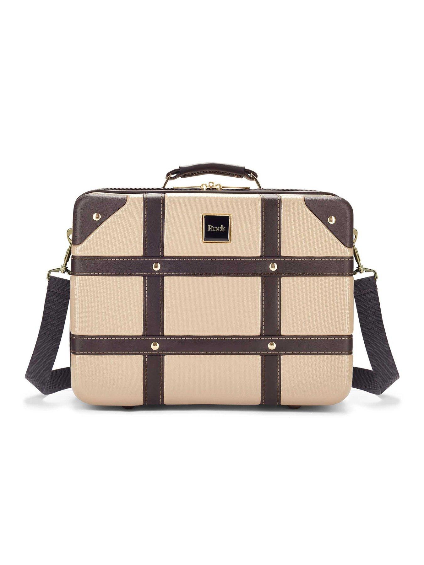 Image 2 of 4 of Rock Luggage Vintage Gold Vanity Case