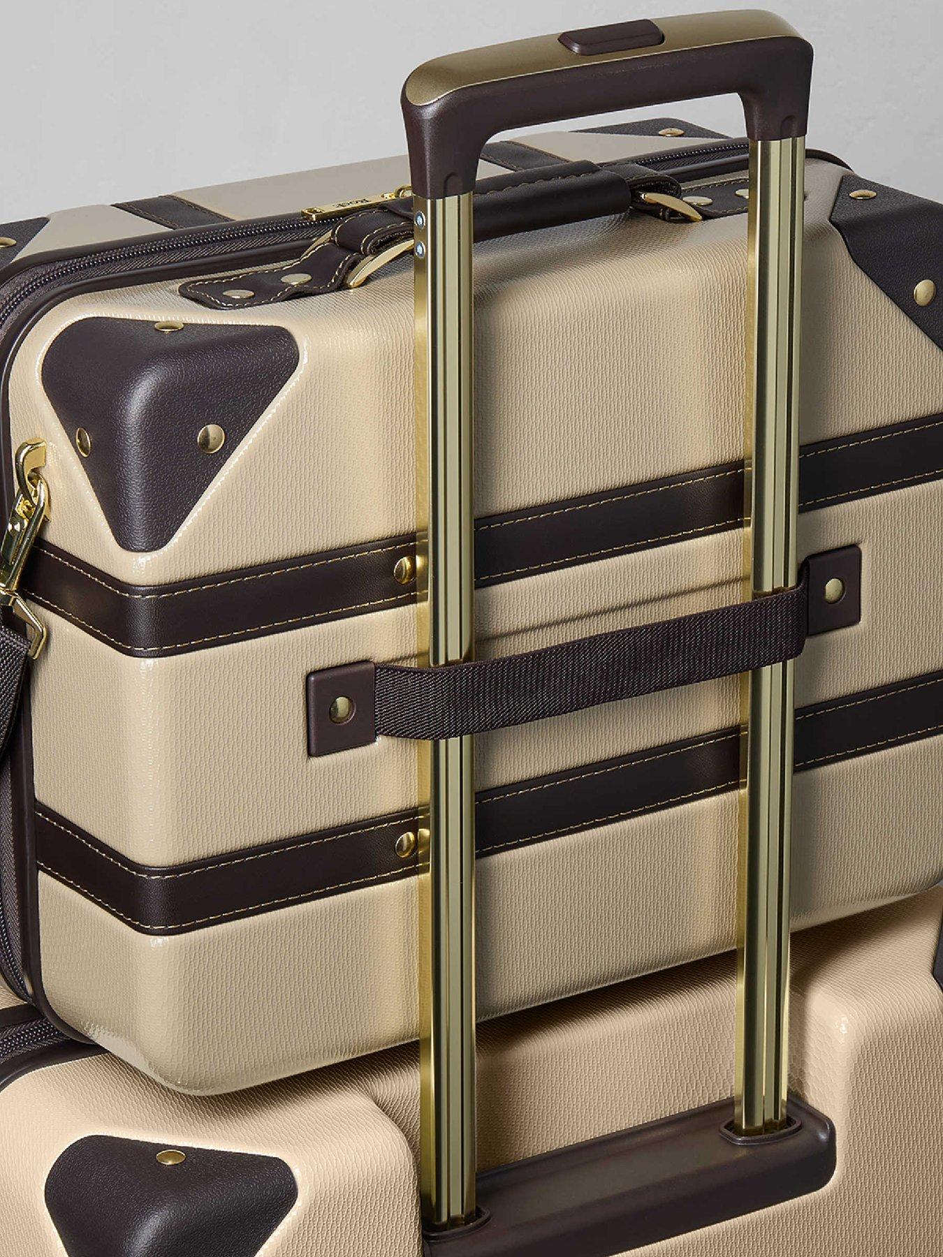 Image 4 of 4 of Rock Luggage Vintage Gold Vanity Case