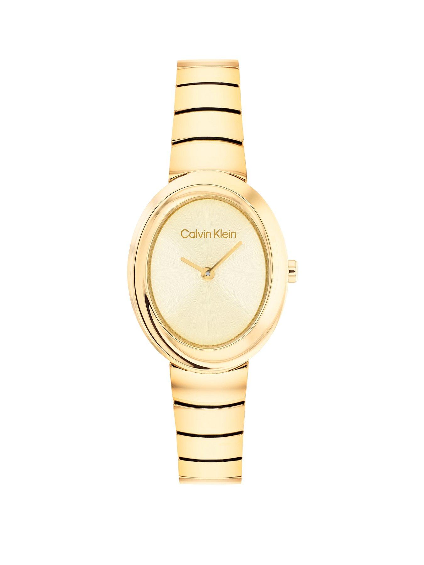 Calvin Klein Women's CK Twisted Bezel Gold Plated Watch