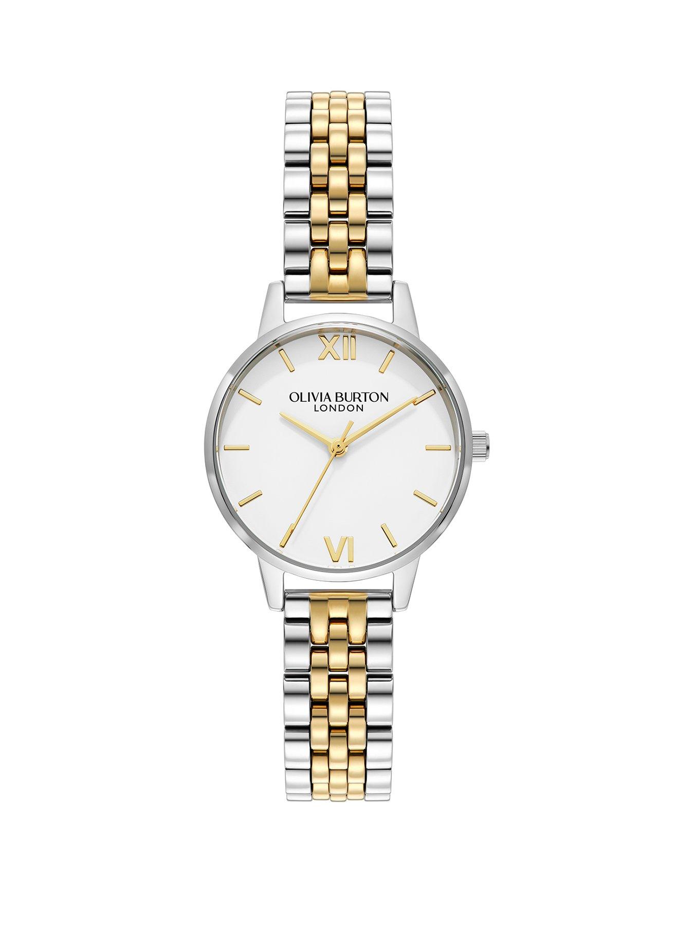 Olivia Burton 30mm White  &  Two Tone Bracelet Watch