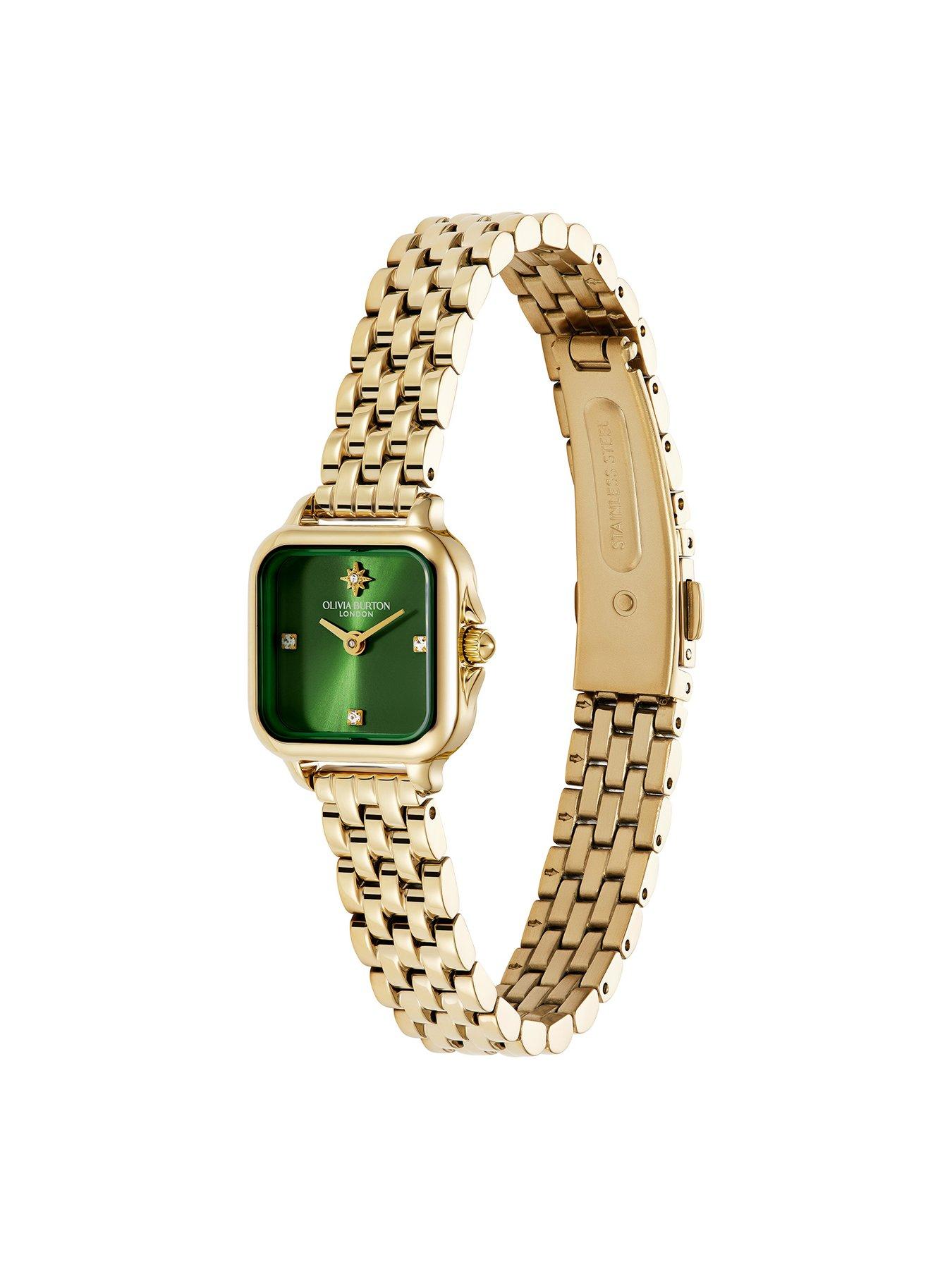 Image 2 of 8 of Olivia Burton 20mm Mini Grosvenor Gold IP Watch