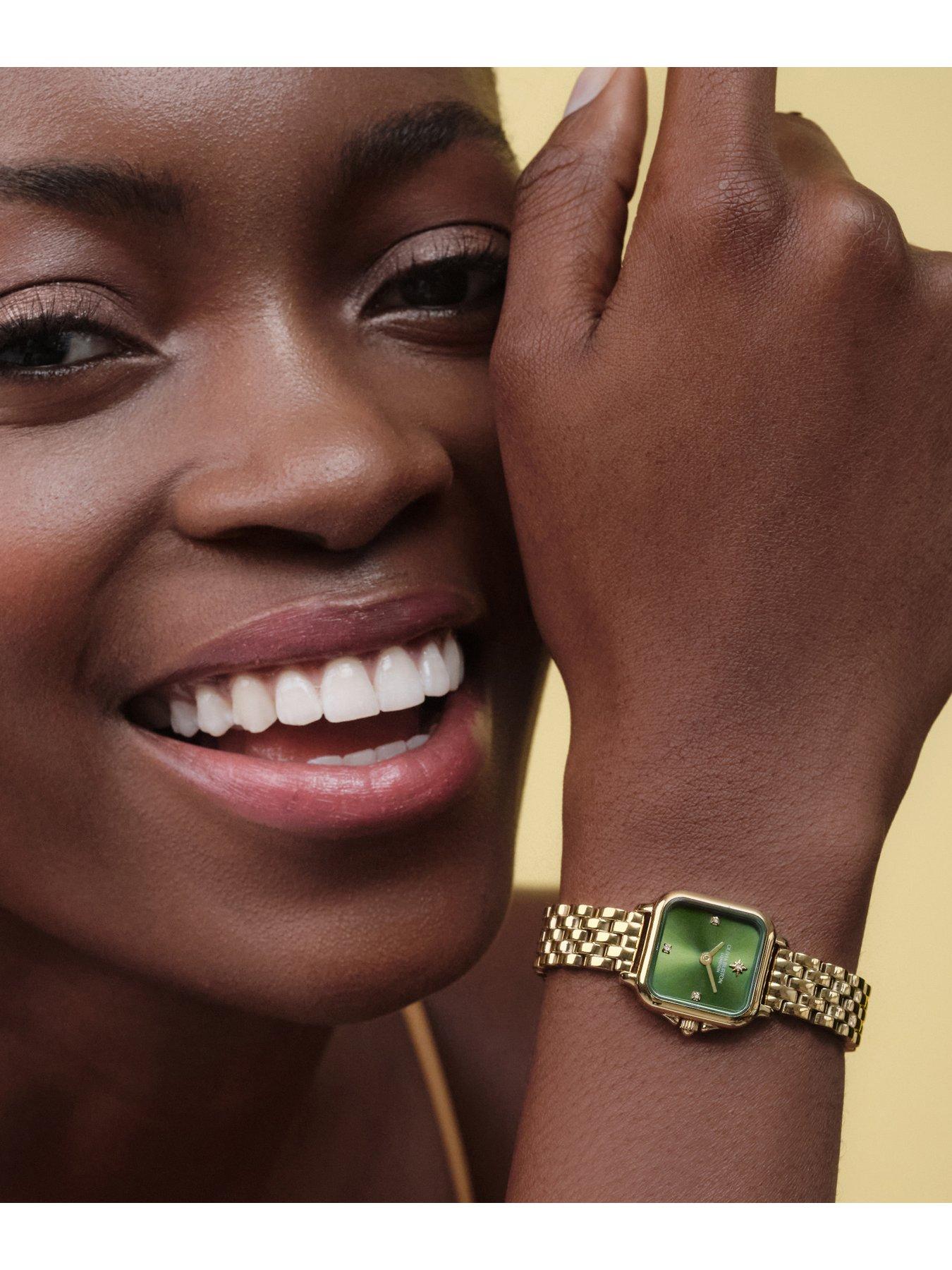 Image 3 of 8 of Olivia Burton 20mm Mini Grosvenor Gold IP Watch