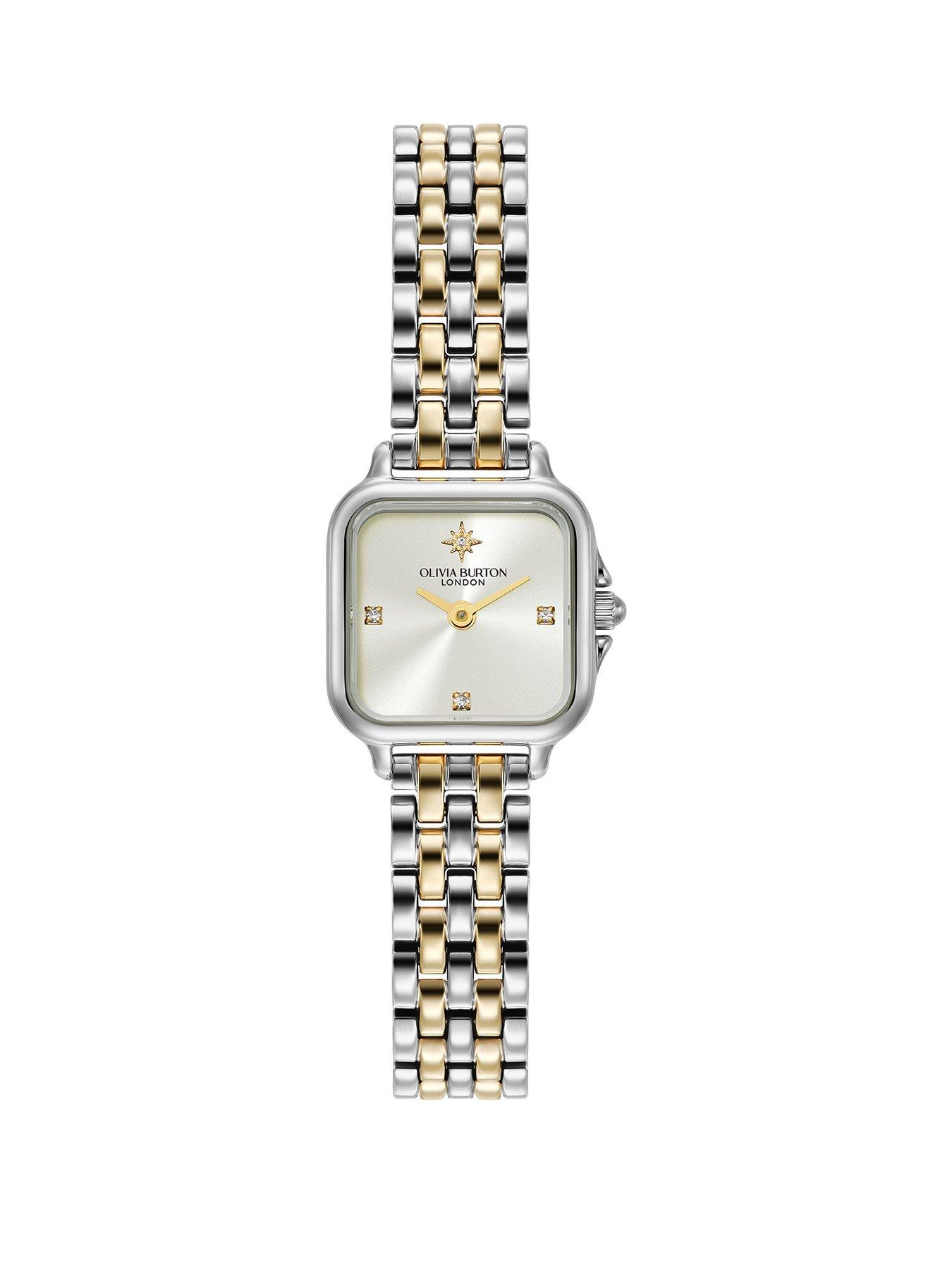 Olivia Burton 20mm Mini Grosvenor Stainless & Gold IP Watch