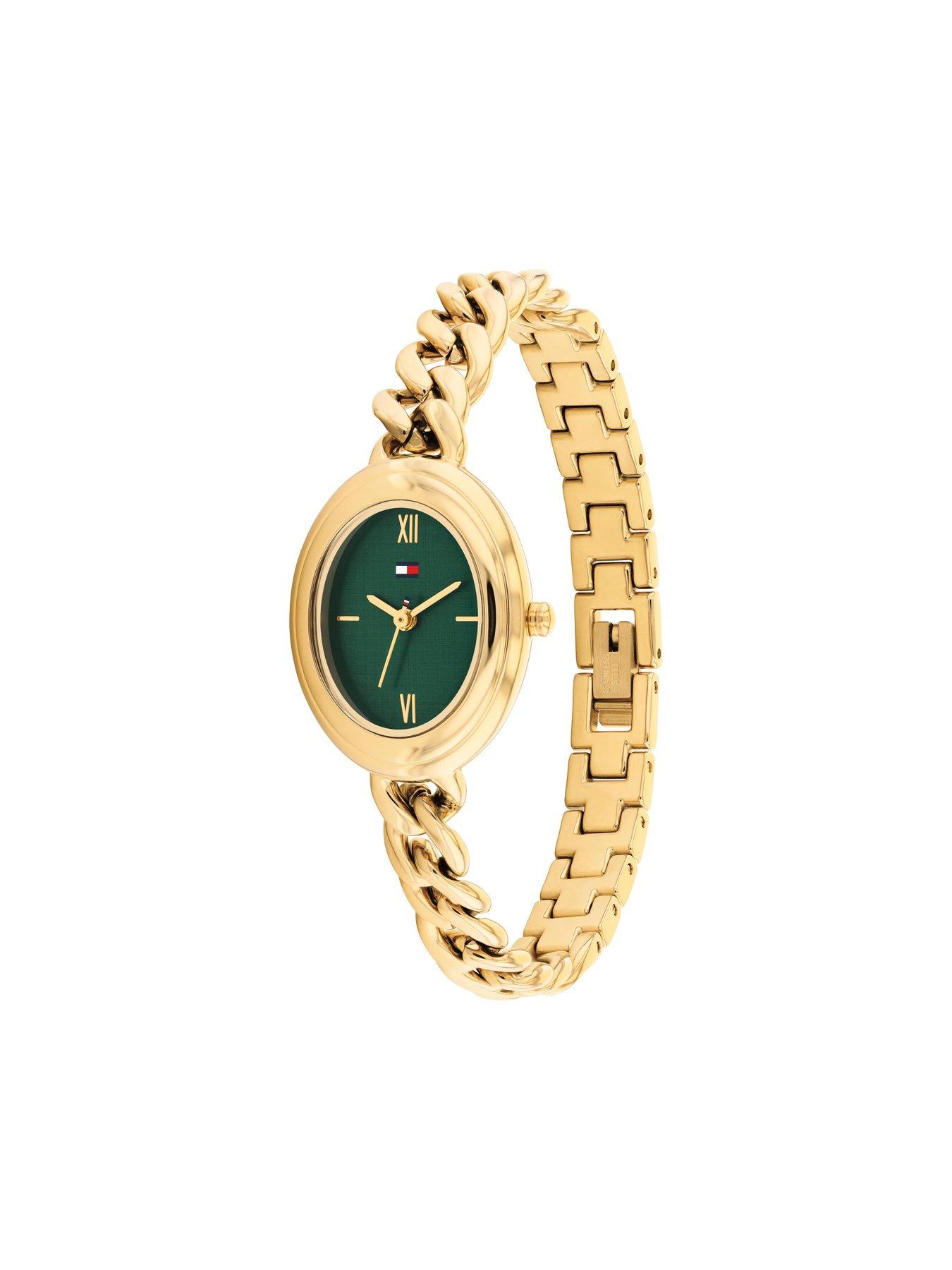 Image 2 of 5 of Tommy Hilfiger Womens Gold Plated Chain Bracelet Watch