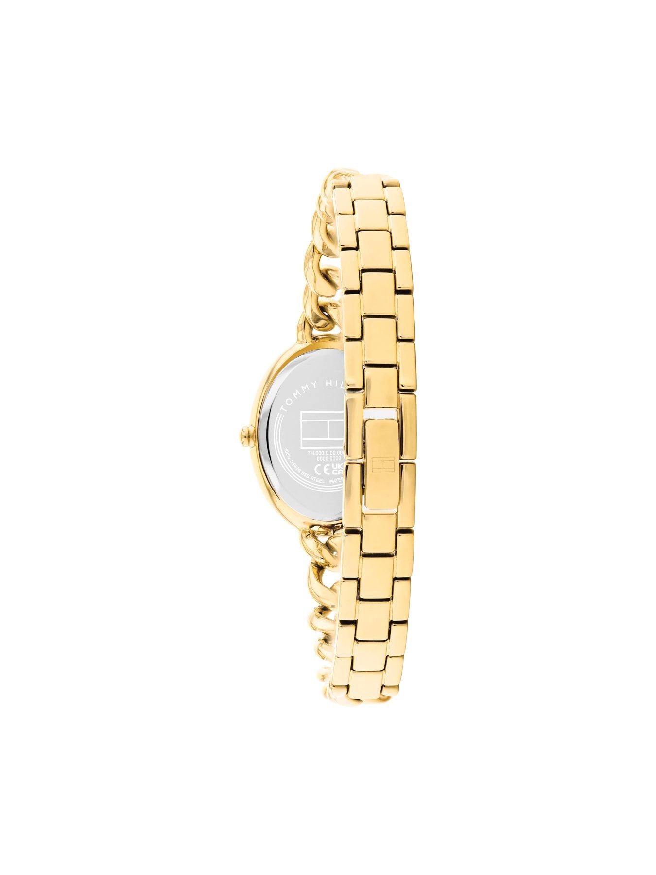 Image 3 of 5 of Tommy Hilfiger Womens Gold Plated Chain Bracelet Watch