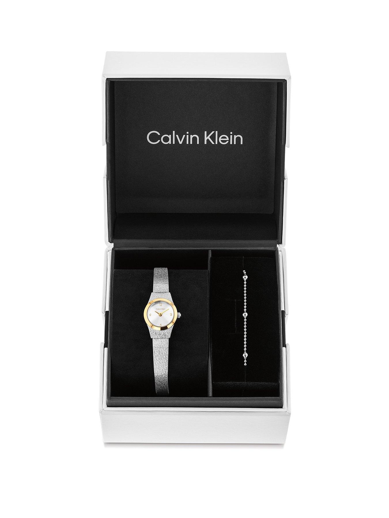 Calvin Klein Women's CK Contemporary Giftset Stainless Steel Watch and Bracelet