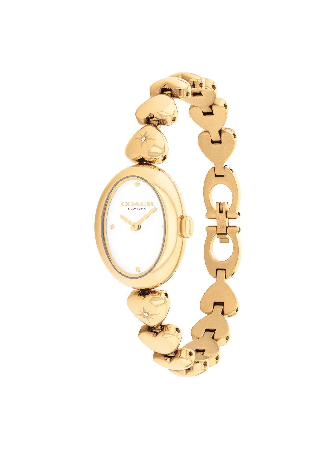 Image 2 of 7 of COACH Ladies Sammy Gold Plated Heart Bracelet Watch