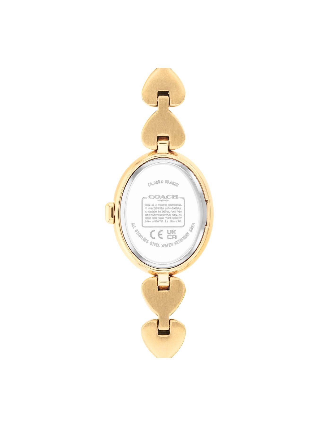 Image 3 of 7 of COACH Ladies Sammy Gold Plated Heart Bracelet Watch