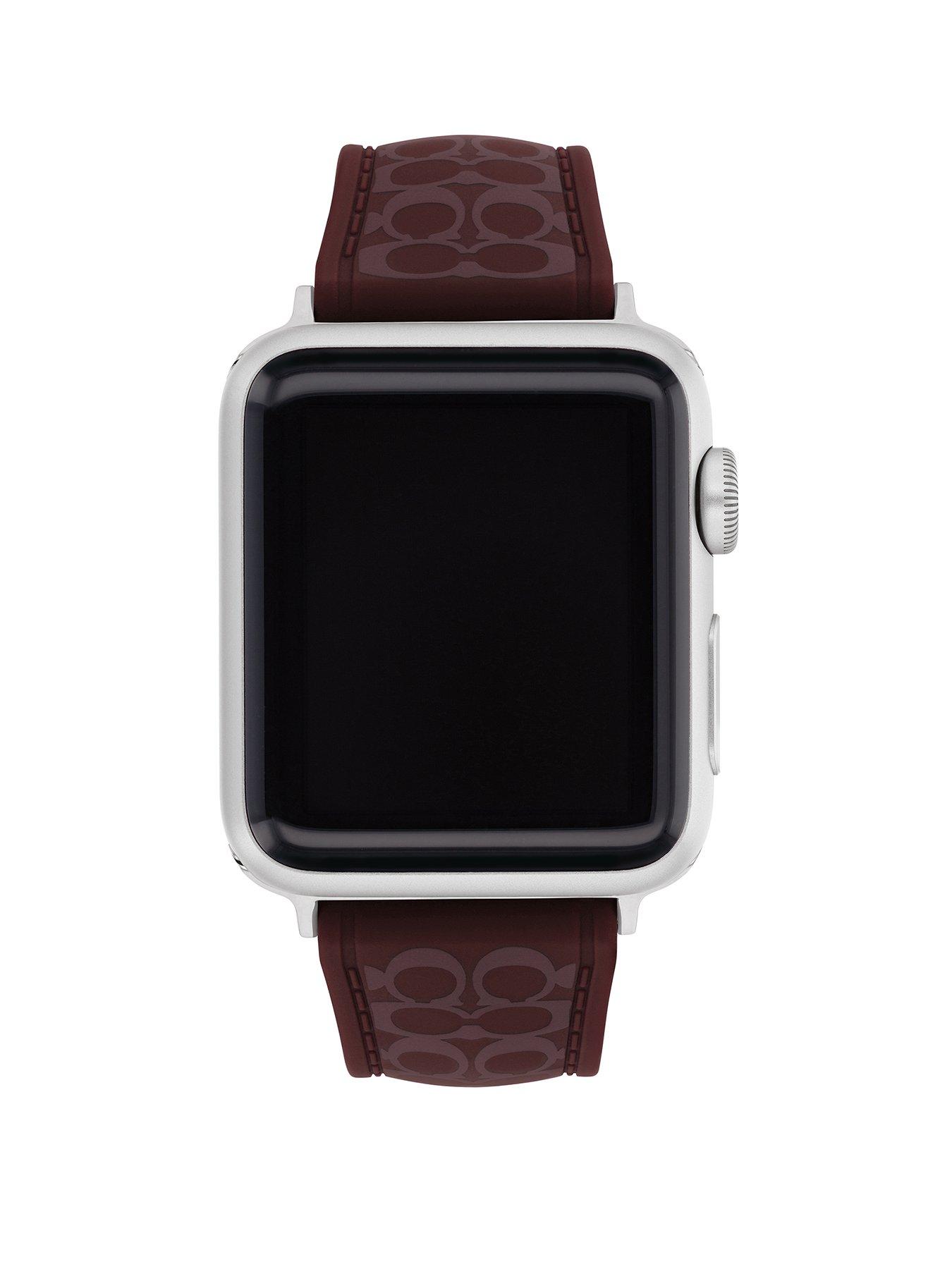 COACH Ladies Blackcurrant Signature C Apple Watch Strap