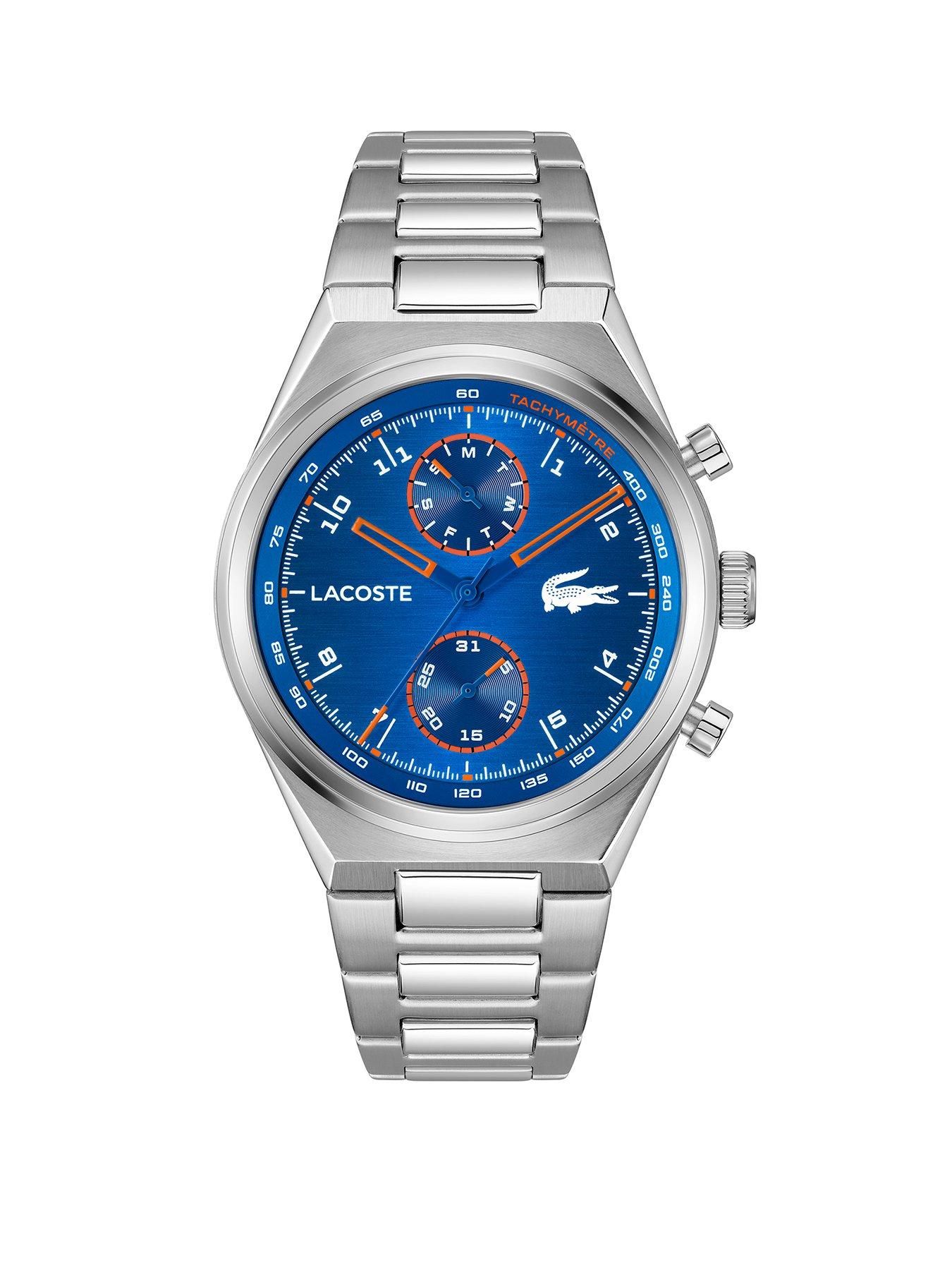 Lacoste Mens Line Racer Stainless Steel Multifunction Watch