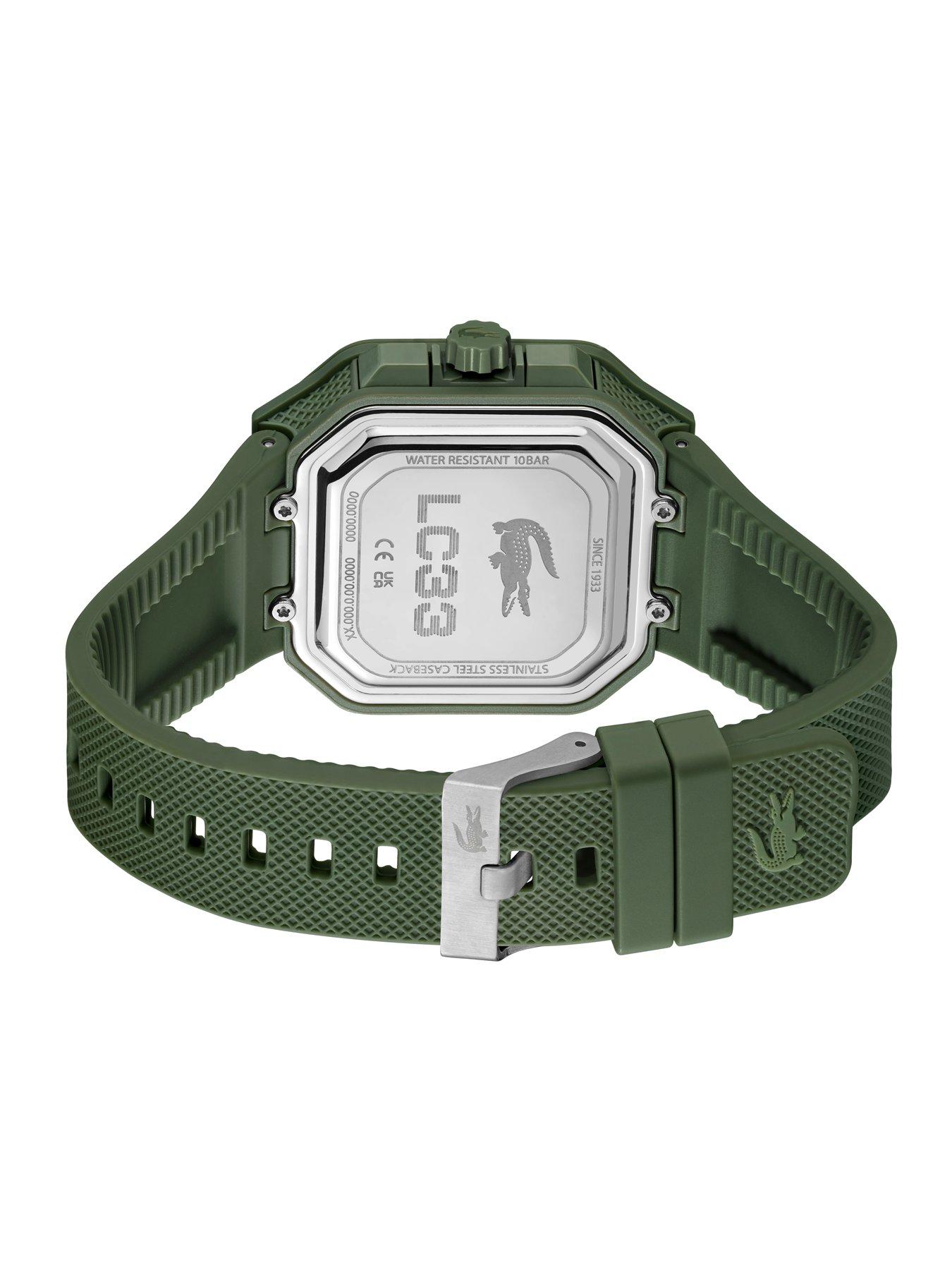Image 3 of 7 of Lacoste Mens LC33 Khaki Silicone Analog-Digital Watch