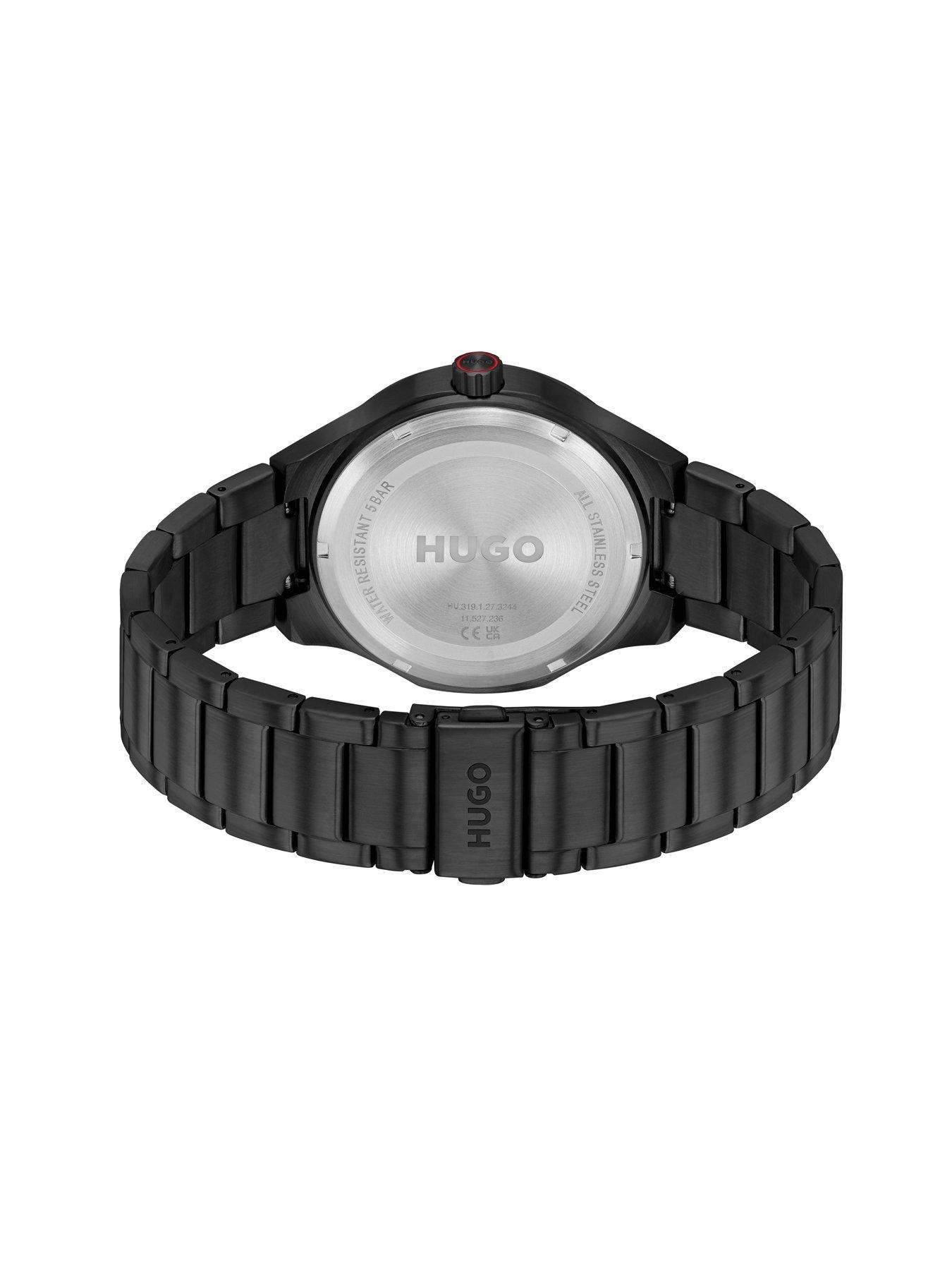Image 2 of 6 of HUGO Gents HUGO LIT Black IP Bracelet Watch