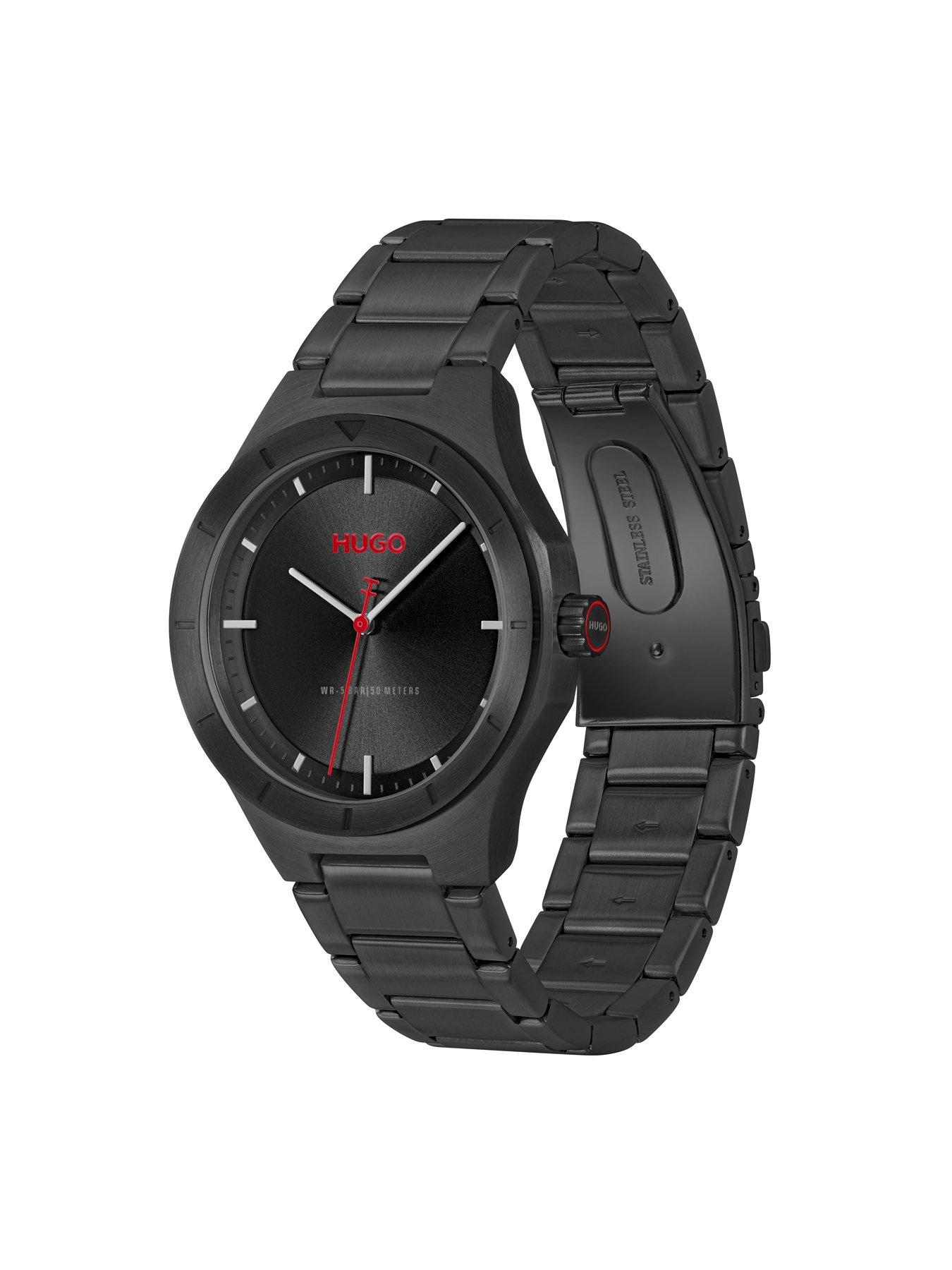 Image 3 of 6 of HUGO Gents HUGO LIT Black IP Bracelet Watch