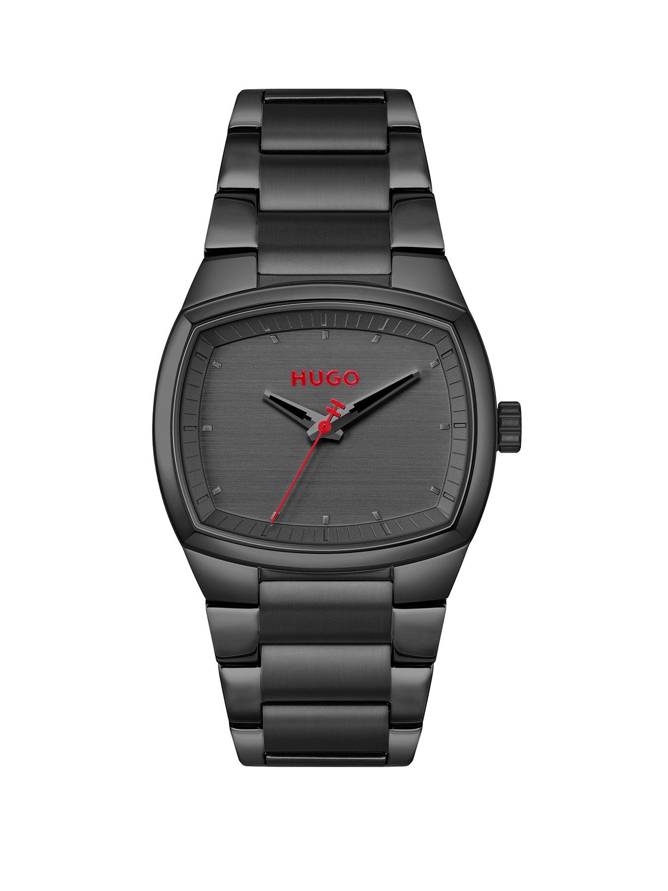 Hugo Gents Hugo Telly Black Pvd Bracelet Watch