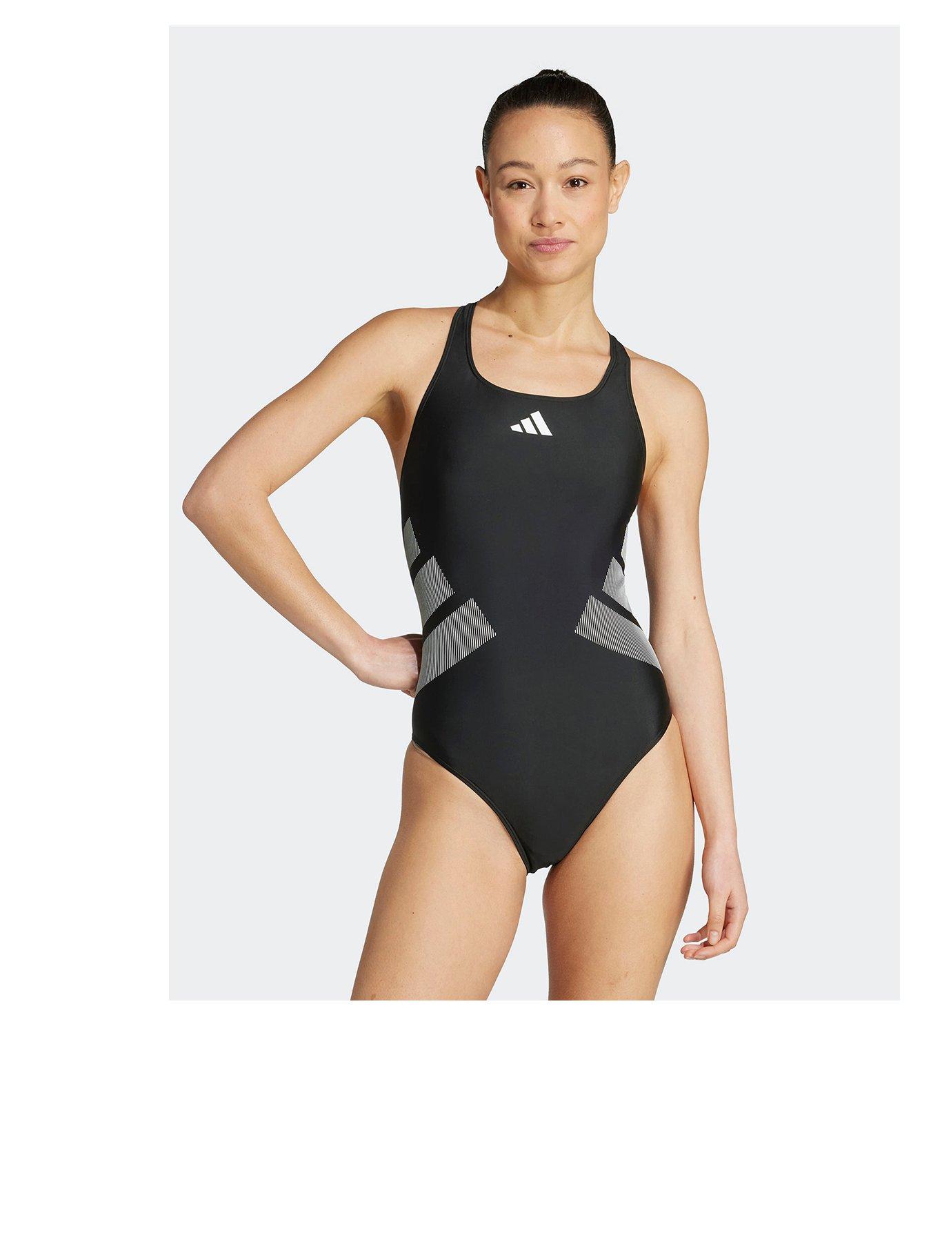adidas Women's Swim Curved Back Swimsuit - Black