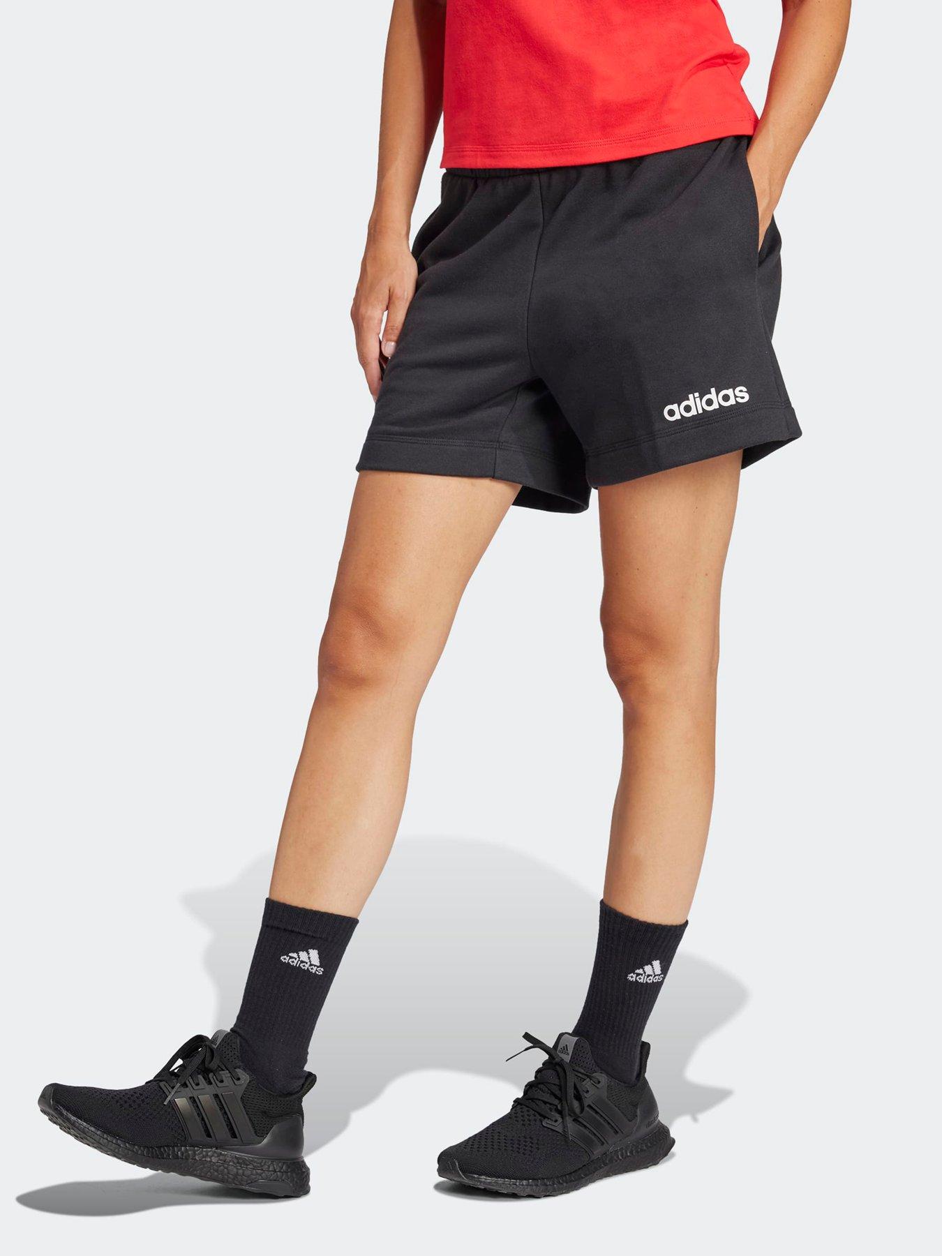 adidas Sportswear Women's Essentials Linear French Terry Shorts - Black
