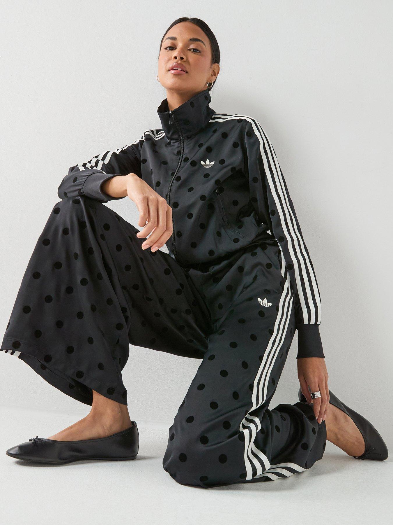 adidas Originals Women's Polka Dot Fire Bird Track Top - Black