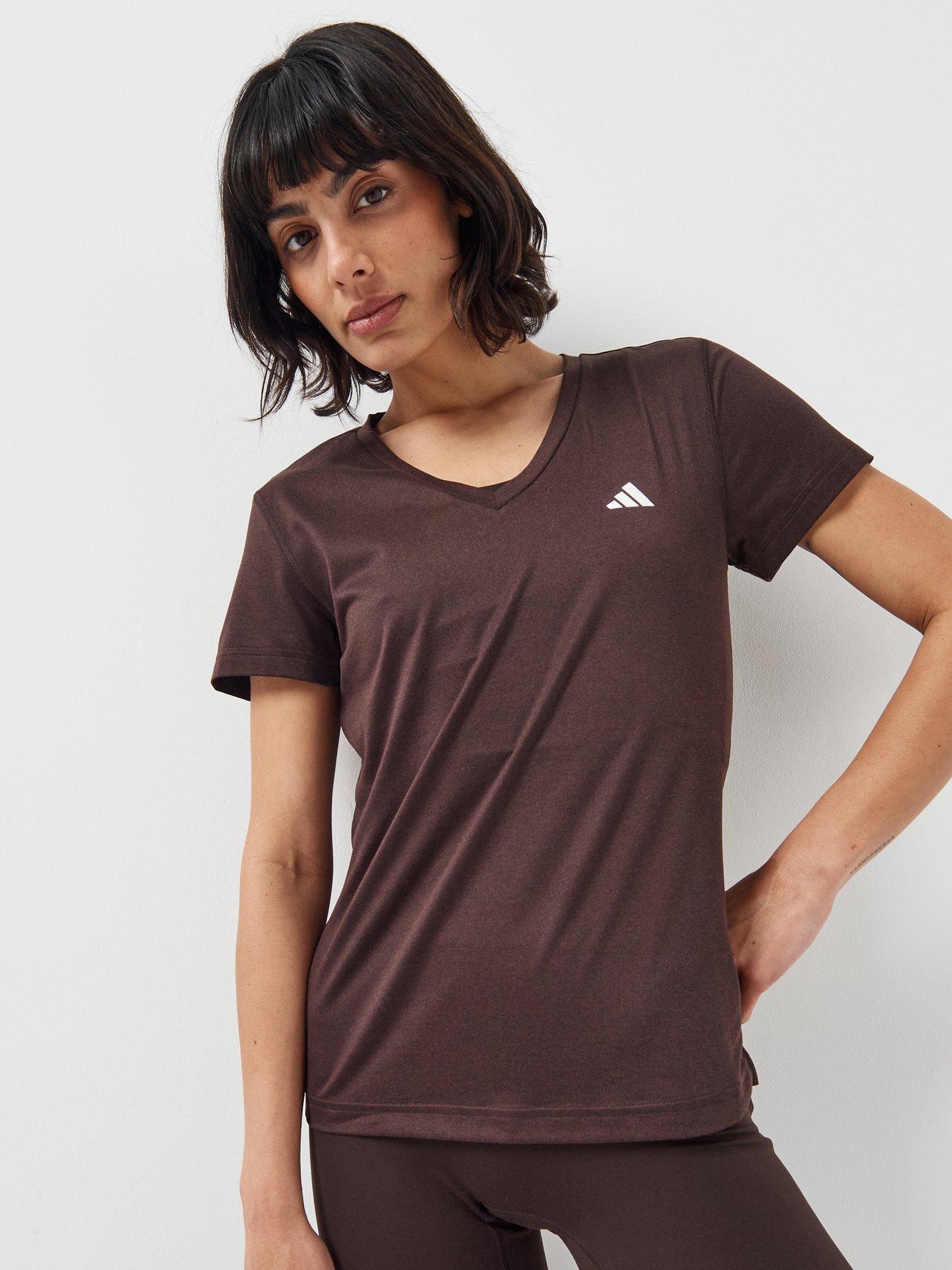 Image 1 of 6 of adidas Women's Training Workout Essentials T-Shirt - Brown