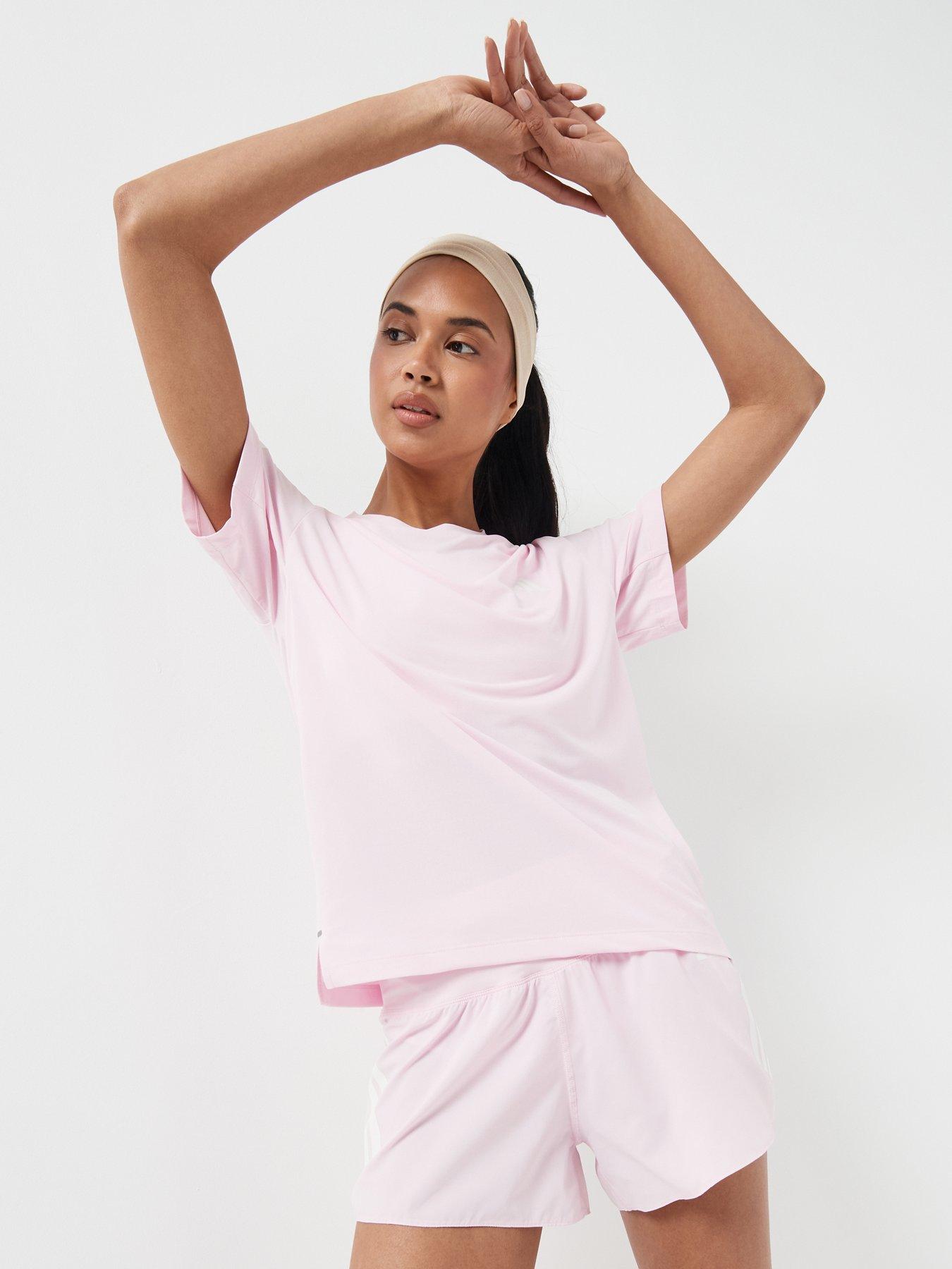 Image 1 of 6 of adidas Women's Running Adi365 Iconic Stripes T-Shirt - Pink