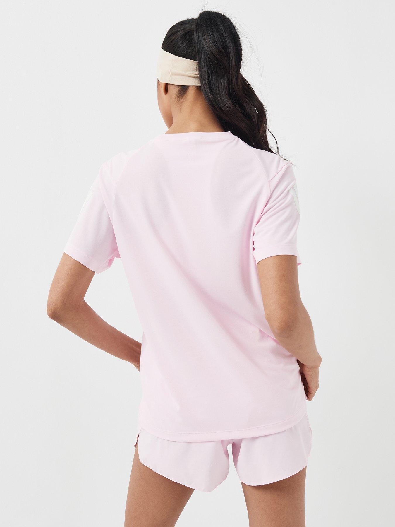 Image 2 of 6 of adidas Women's Running Adi365 Iconic Stripes T-Shirt - Pink