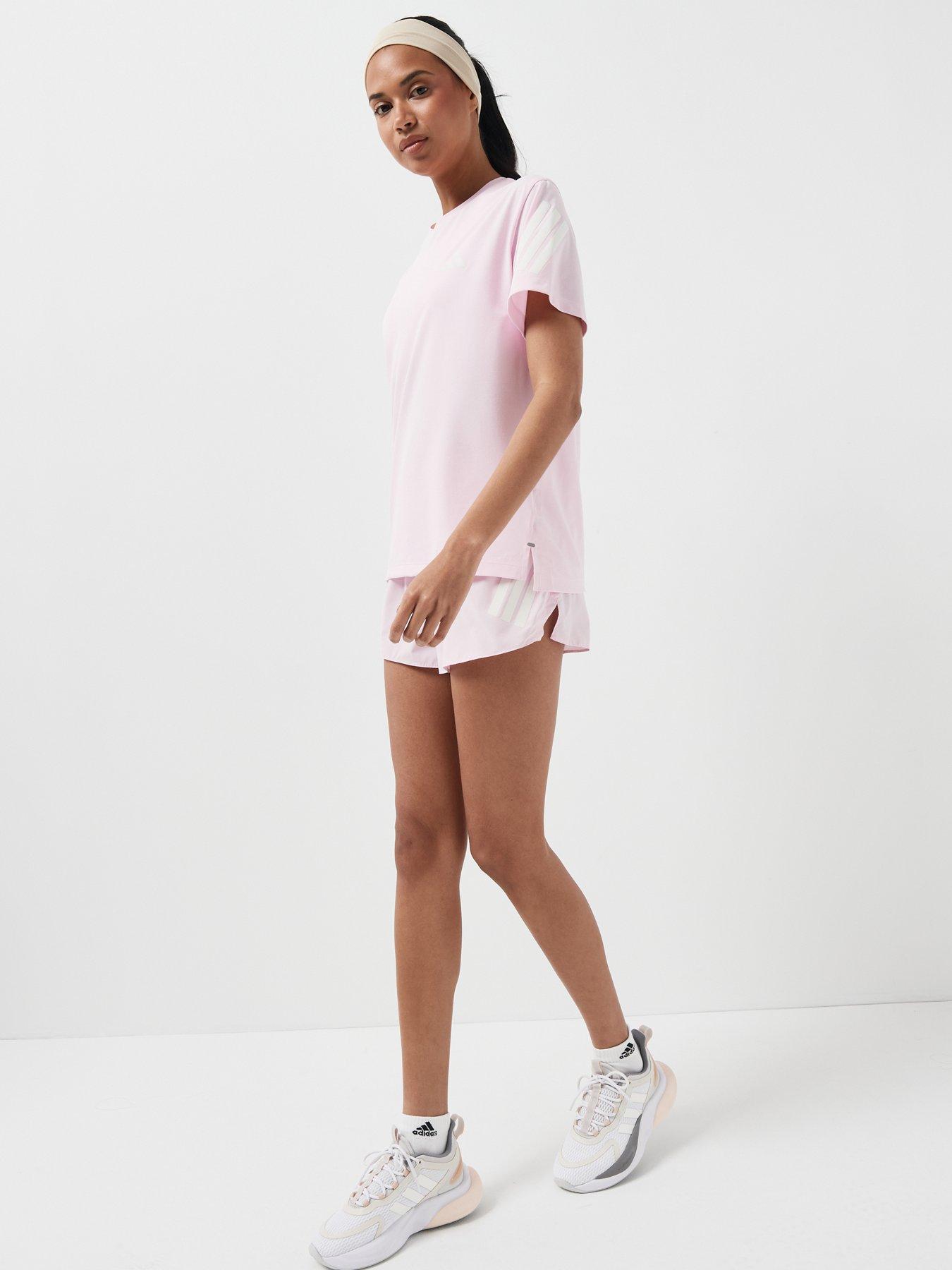 Image 3 of 6 of adidas Women's Running Adi365 Iconic Stripes T-Shirt - Pink