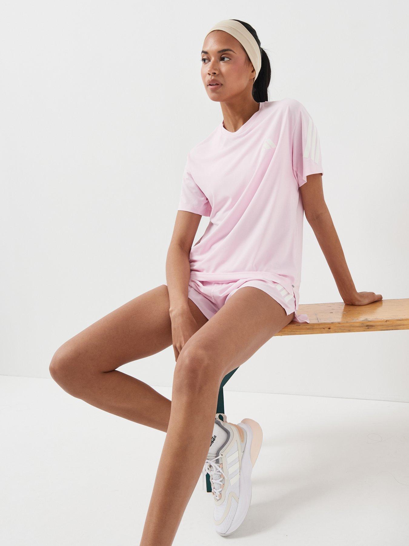 Image 6 of 6 of adidas Women's Running Adi365 Iconic Stripes T-Shirt - Pink